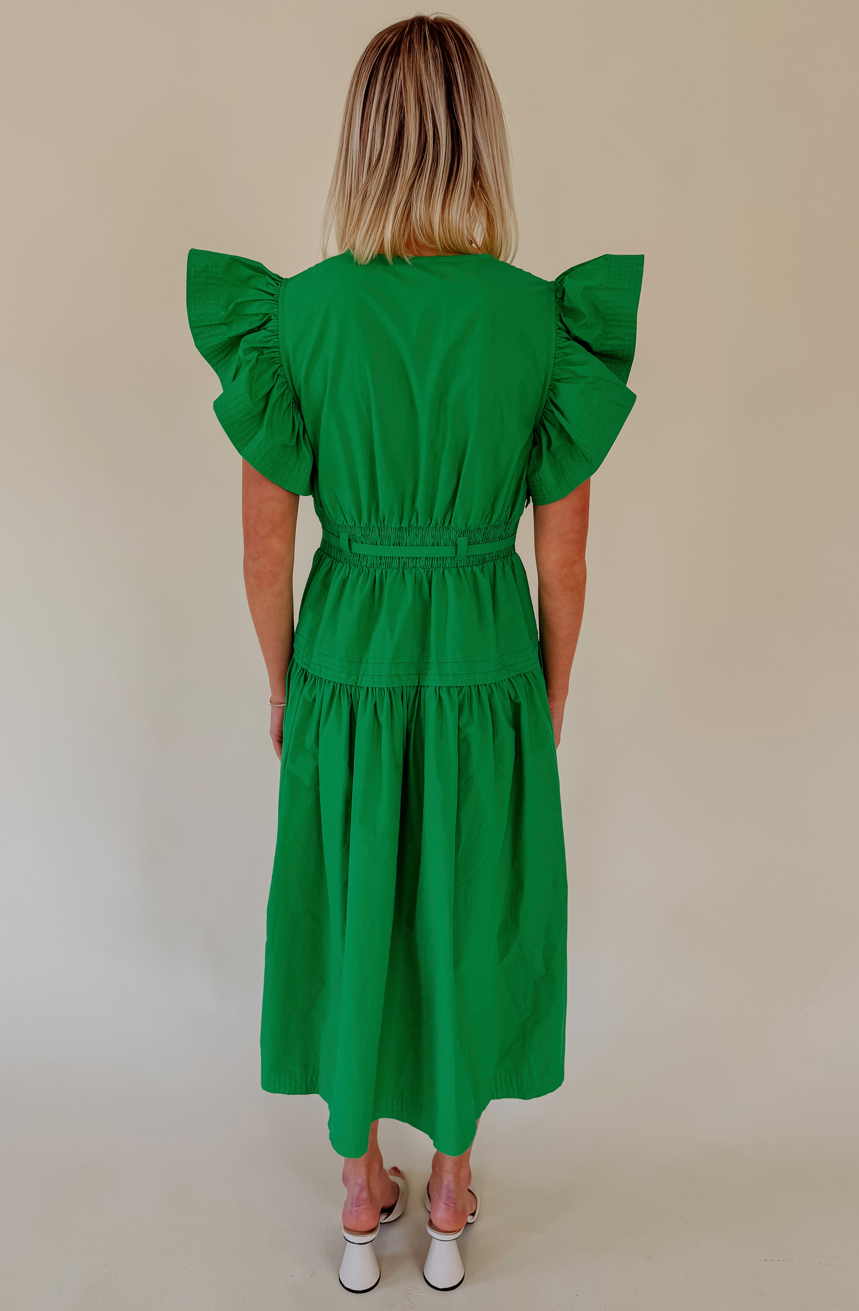 LOOK AFTER YOU POPLIN MIDI DRESS