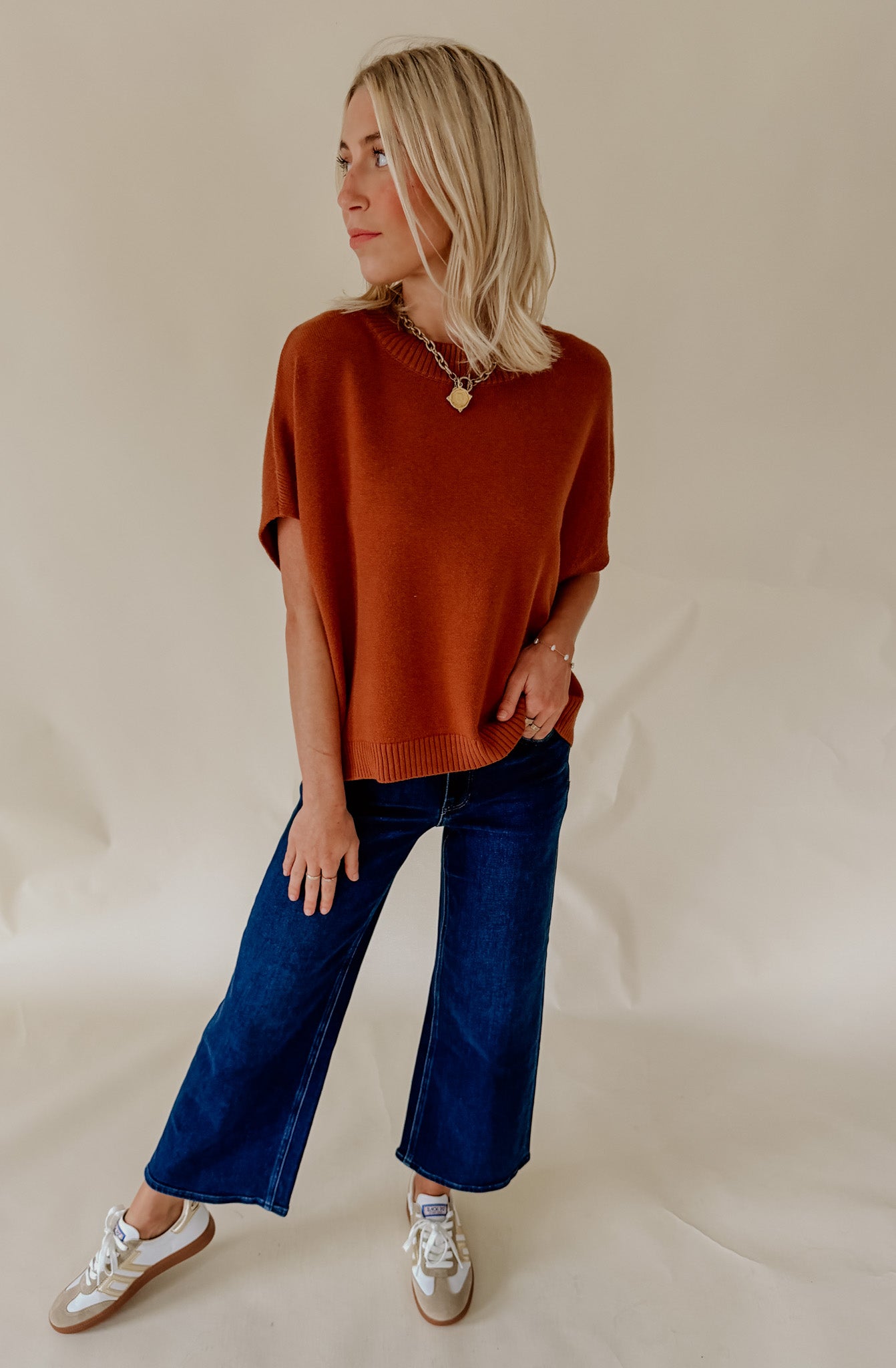 THE SEREN KNIT SWEATER TEE