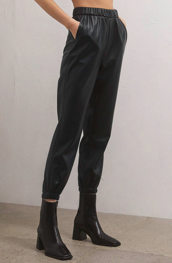 Z SUPPLY LENORA FAUX LEATHER JOGGER