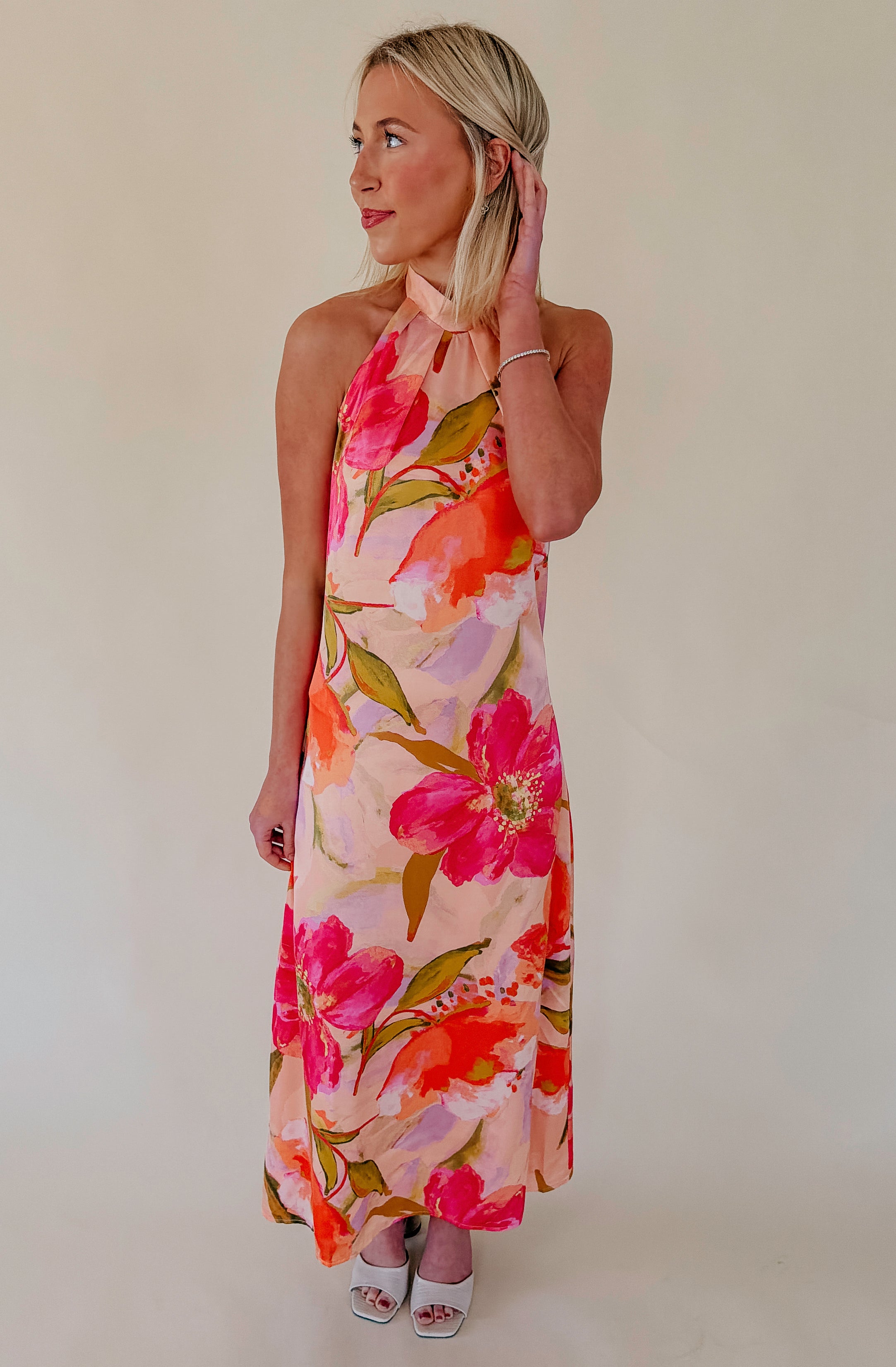 SUMMER NIGHTS HALTER MIDI