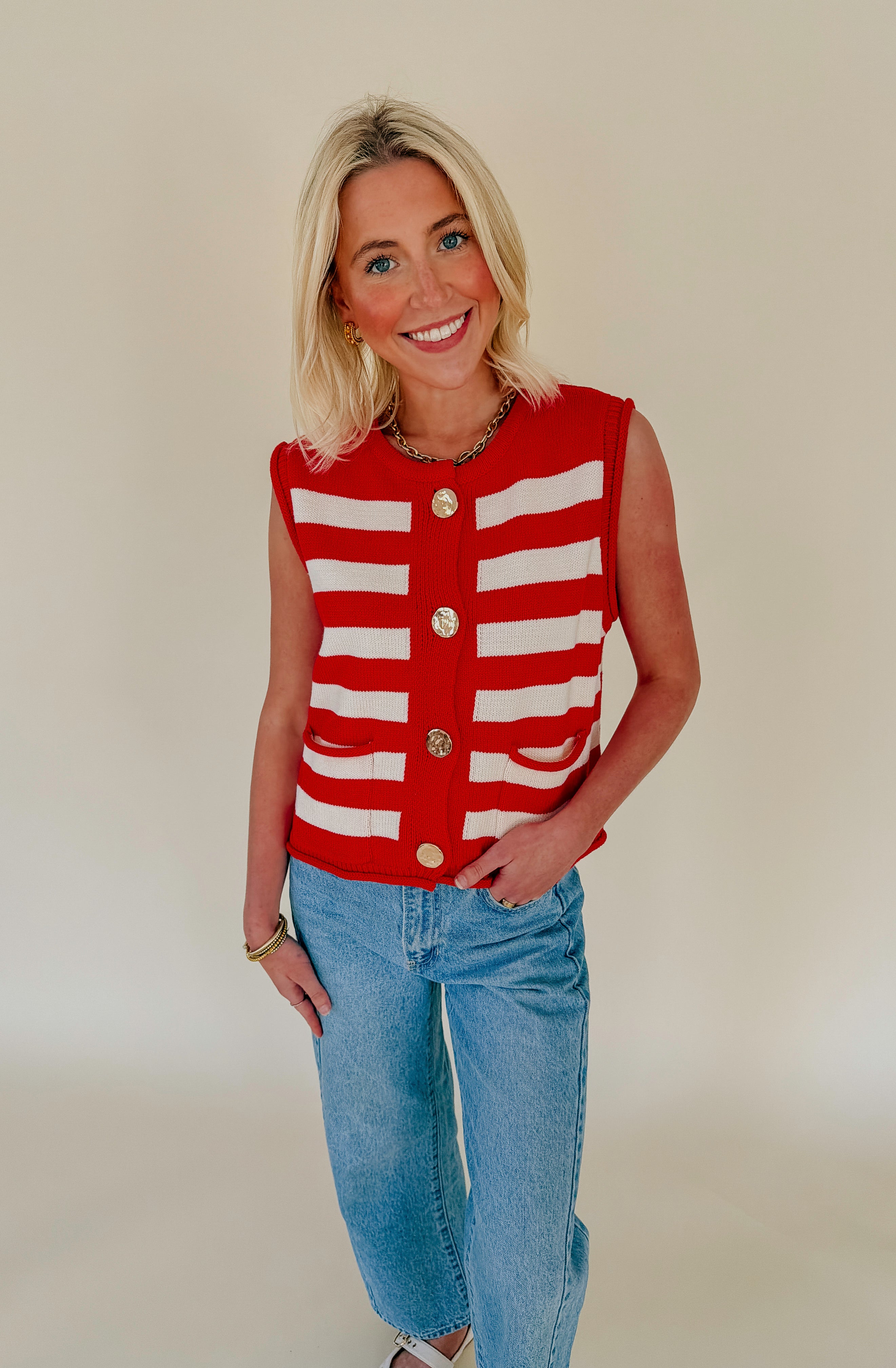STRIPED TO PERFECT SWEATER TANK