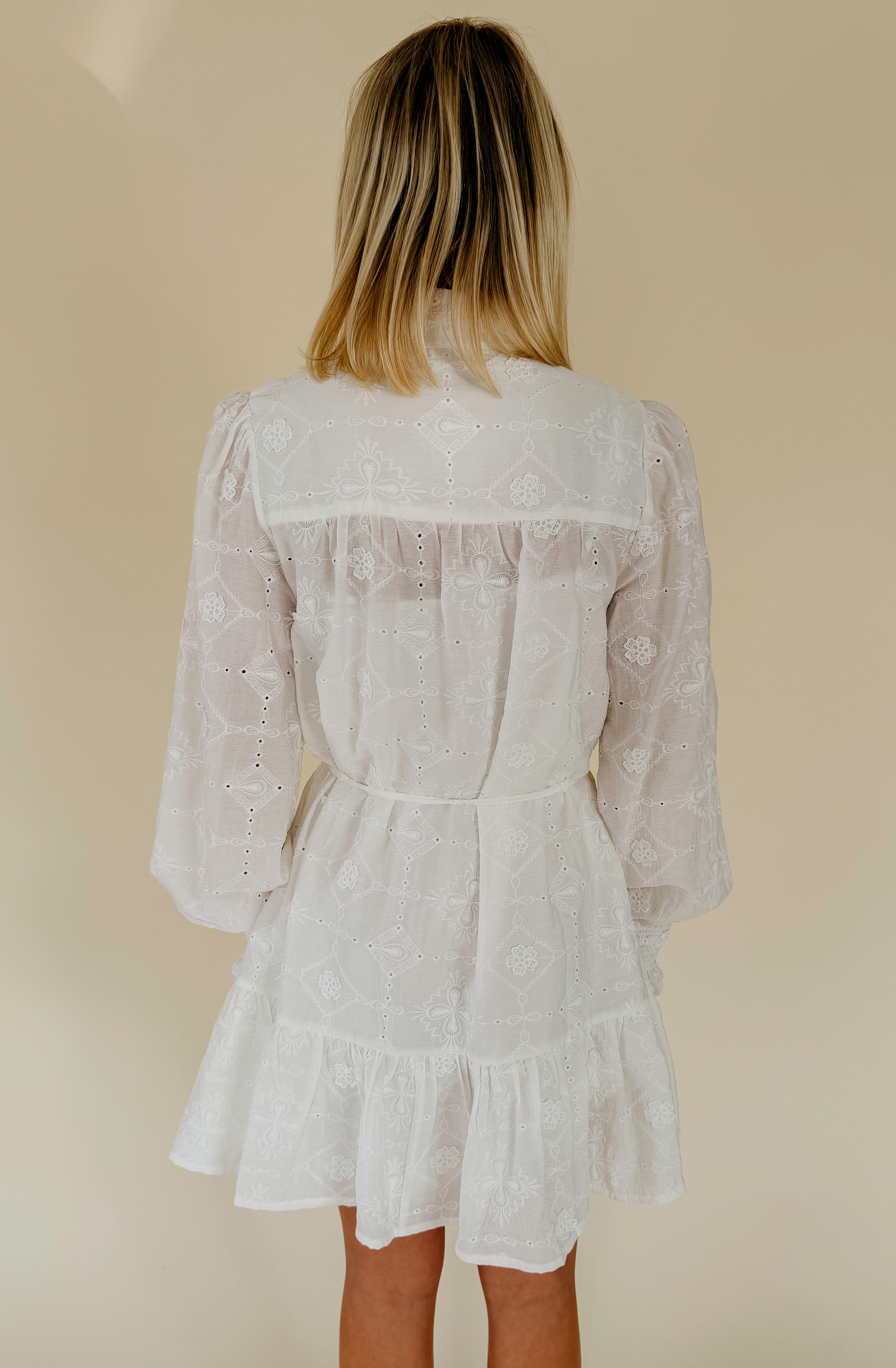 CEREMONY TIME BUTTONED MINI DRESS