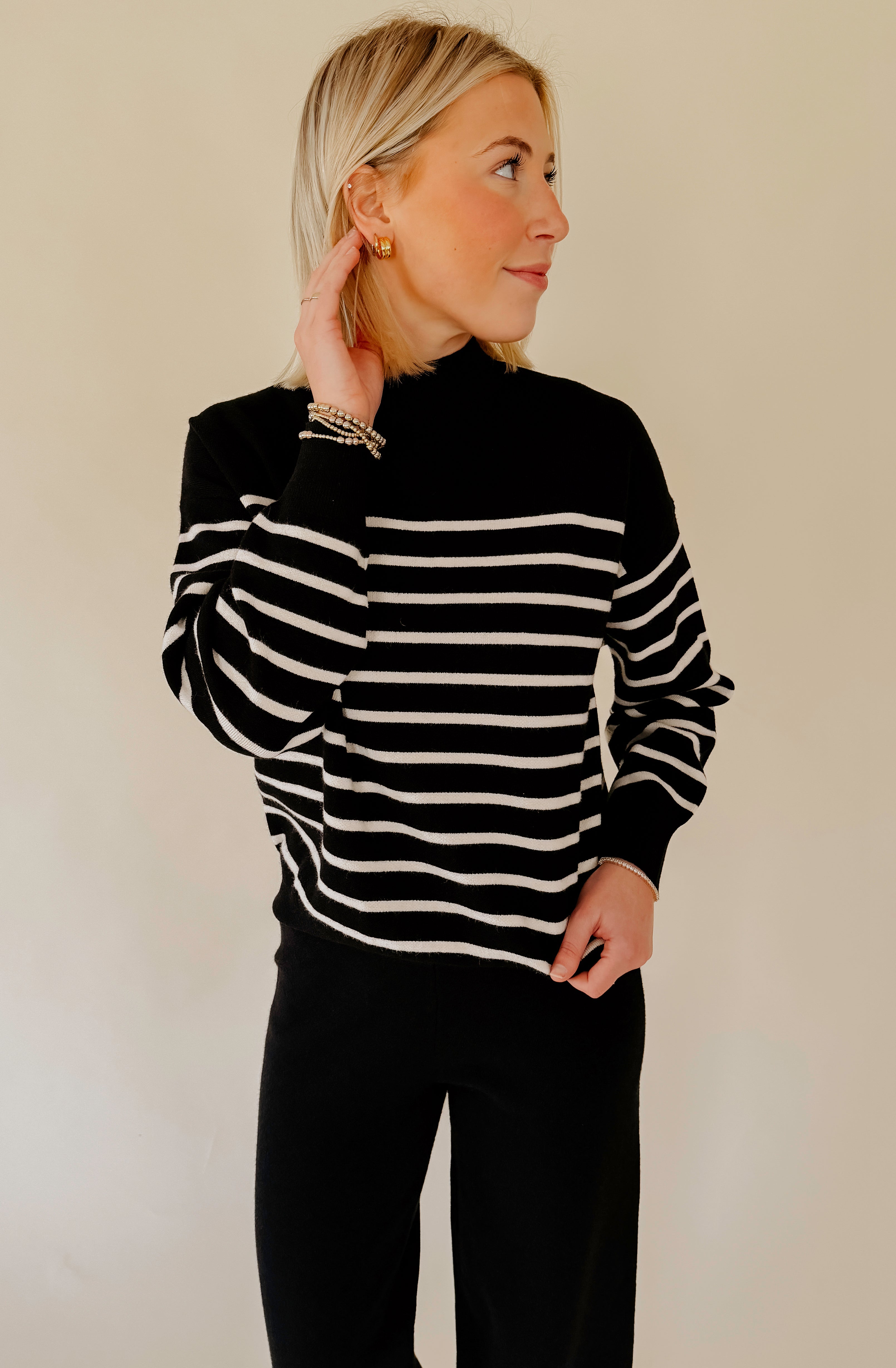 GOING EVERYWHERE STRIPED SWEATER