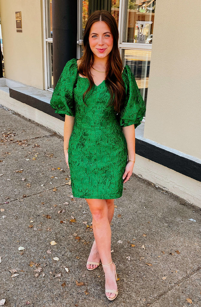 CIEBON HARLO PUFF SLEEVE DRESS