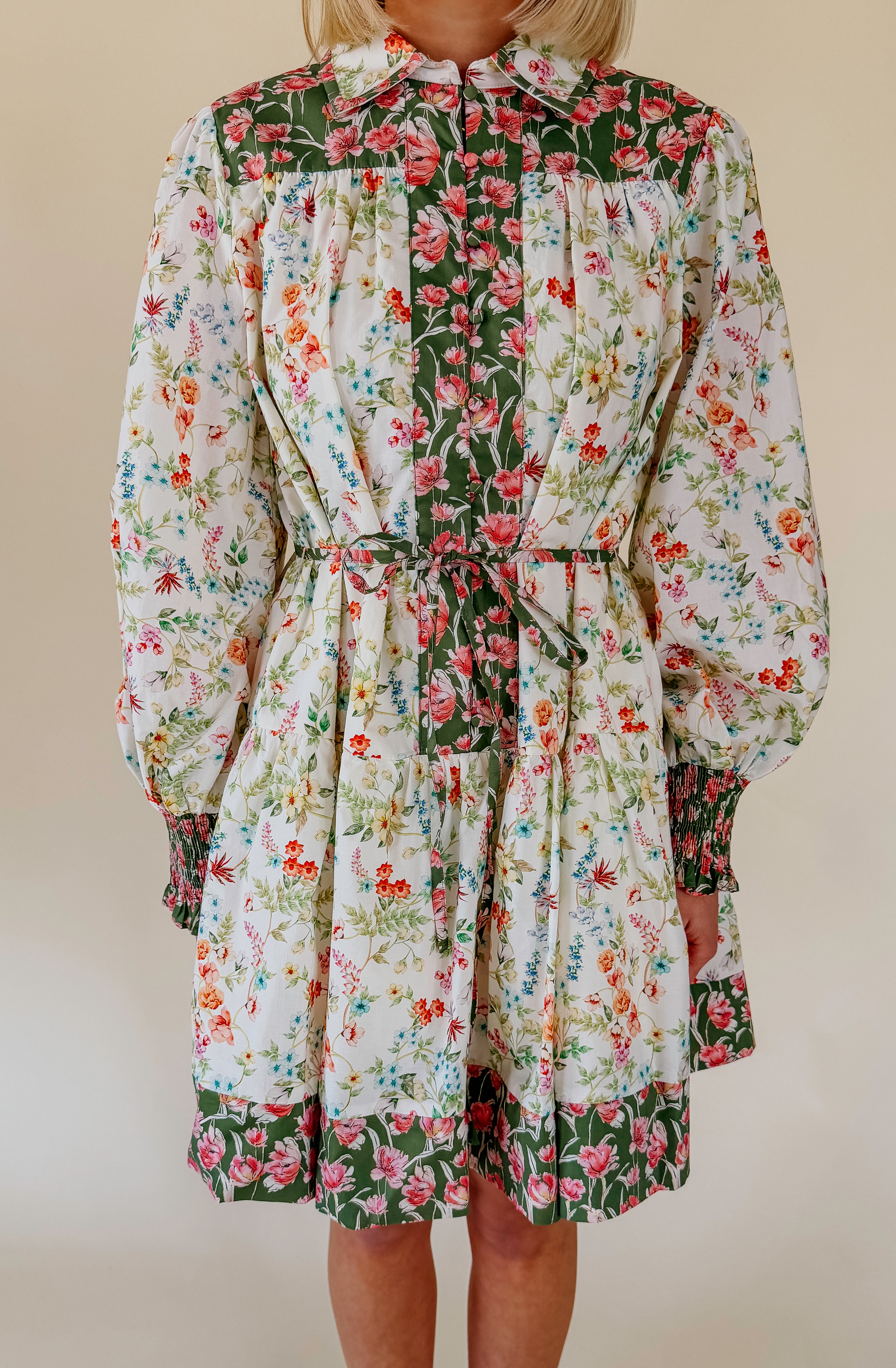 PETAL IT FORWARD FLORAL MINI DRESS