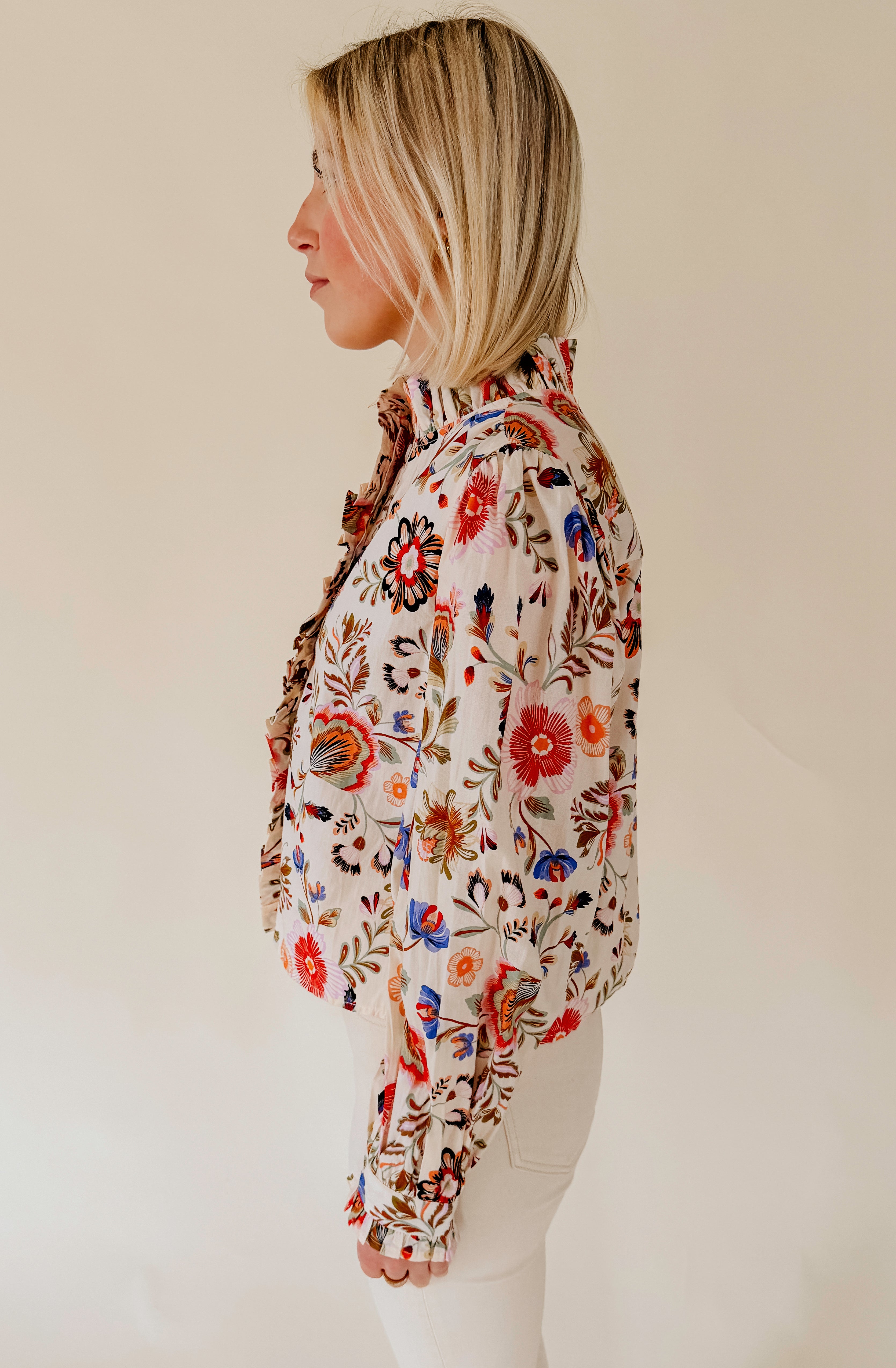 FLOWER HOUR PRINTED BLOUSE