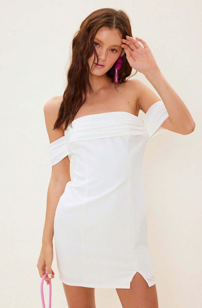 LOVE STORY OFF THE SHOULDER DRESS