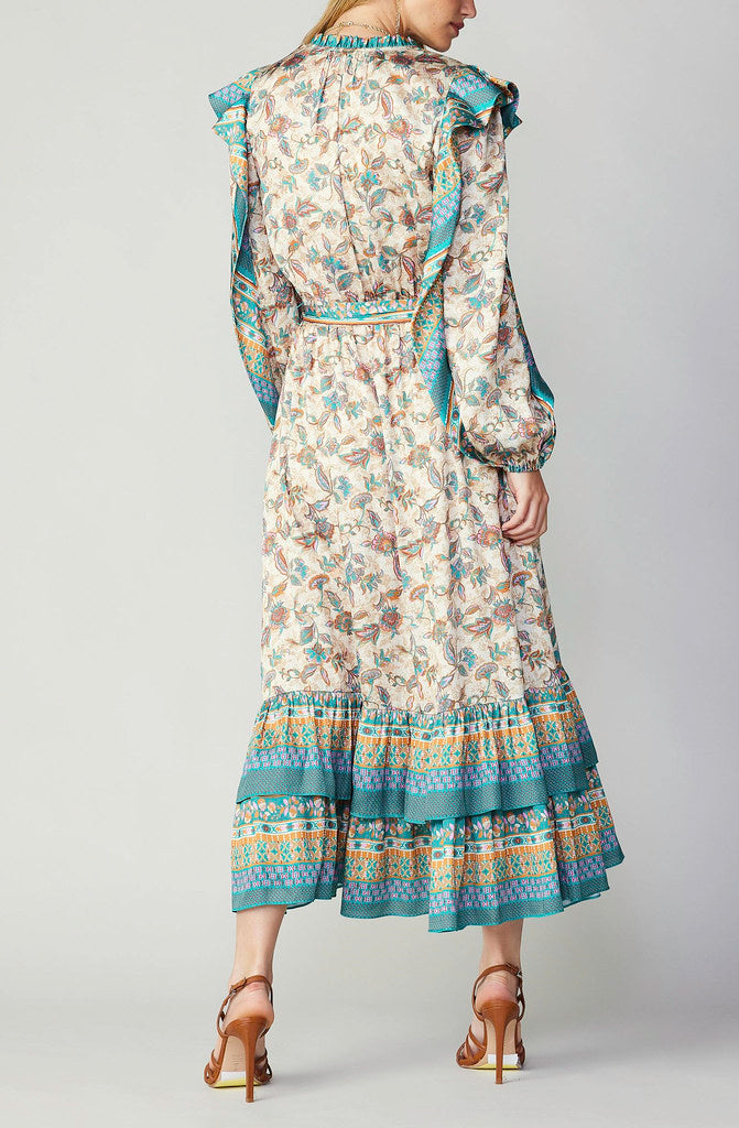 FALL MIX MIDI DRESS