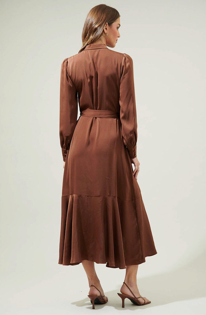 OPHELIA WRAP MIDI DRESS