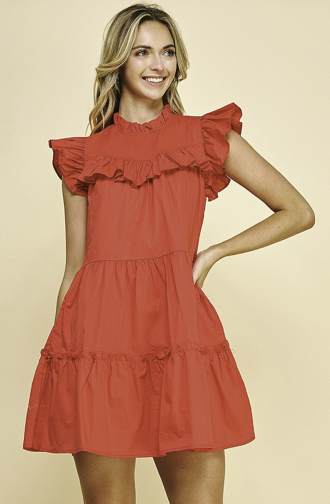 TOP TIER TIERED DRESS