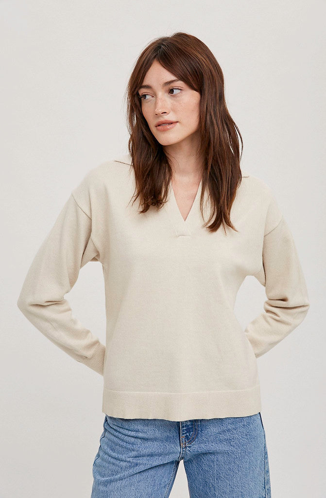 COLLAR LATER COLLARED SWEATER