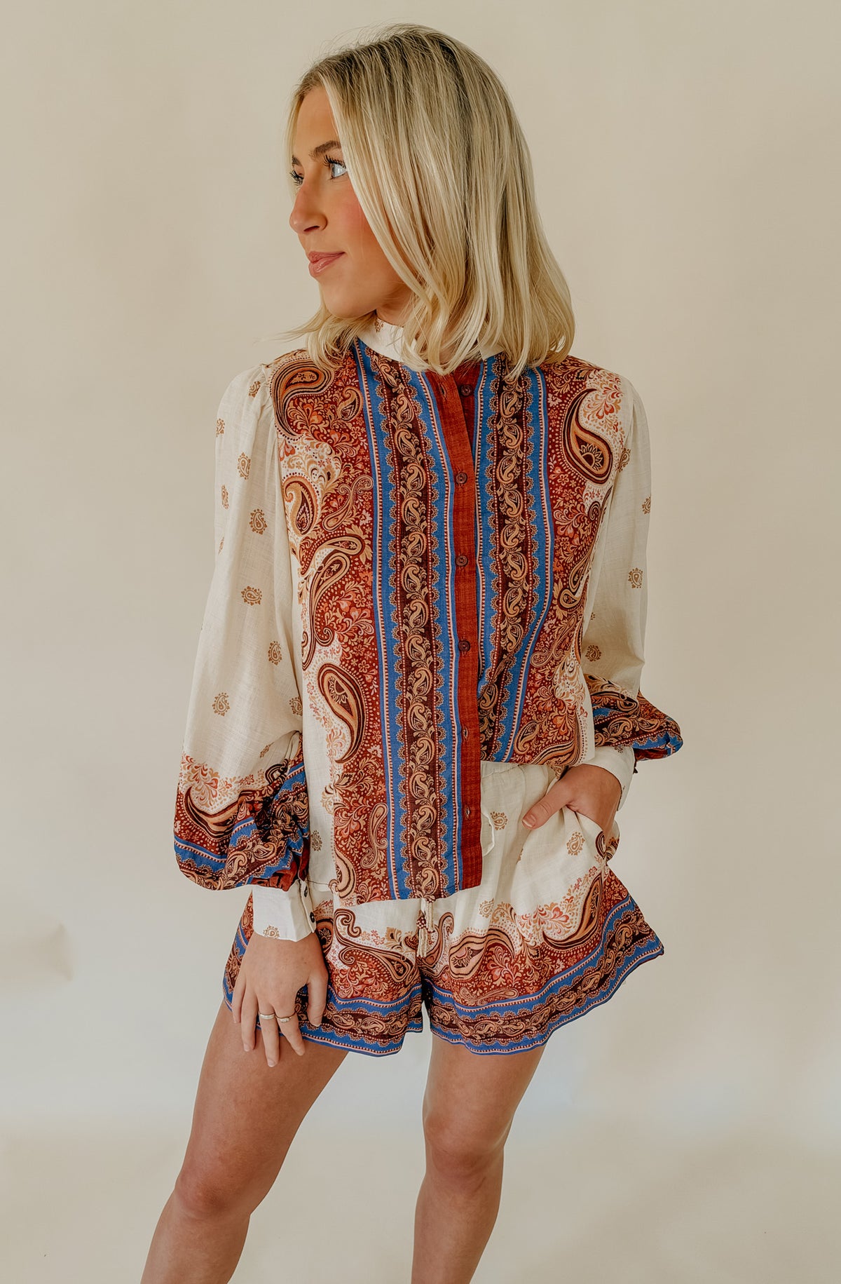DRESS TO RIO POEMA PRINT BLOUSE