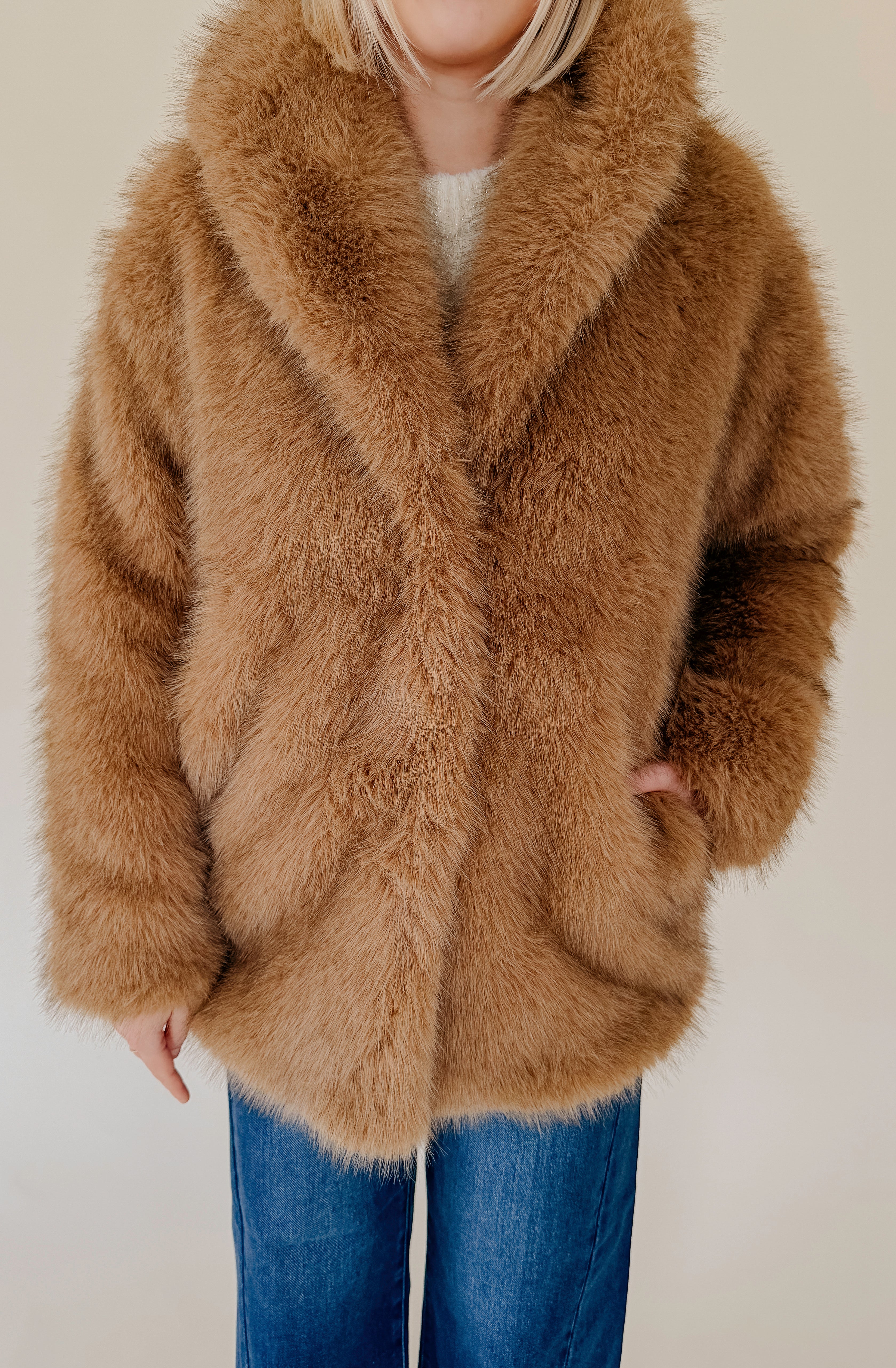 Z SUPPLY LOGAN FAUX FUR COAT