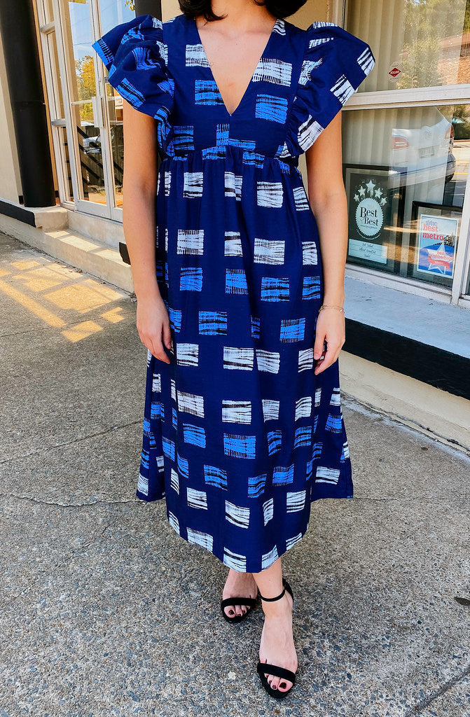 MEDIA MIX MIDI DRESS