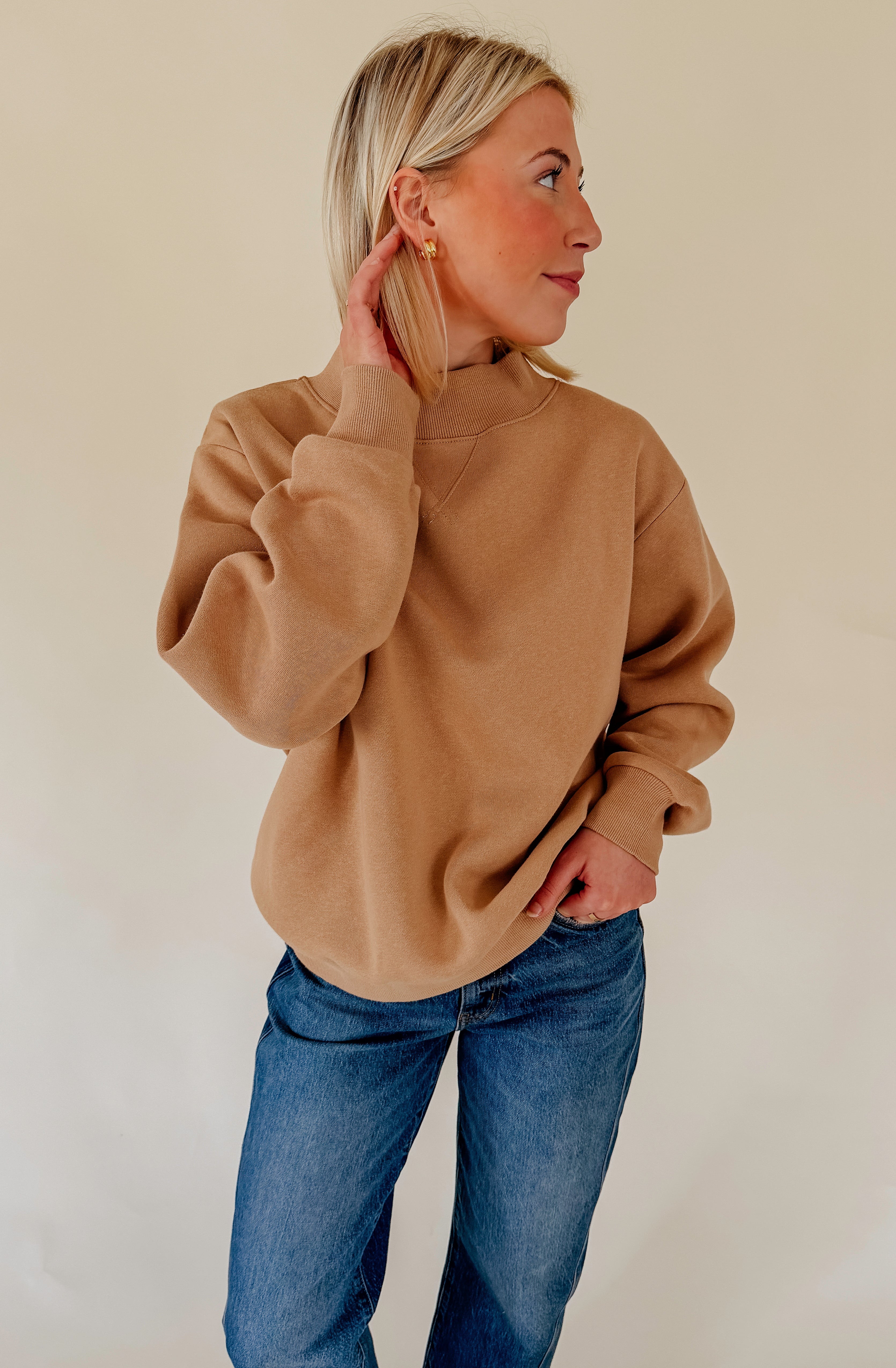 THE PARKER MOCK NECK SWEATSHIRT