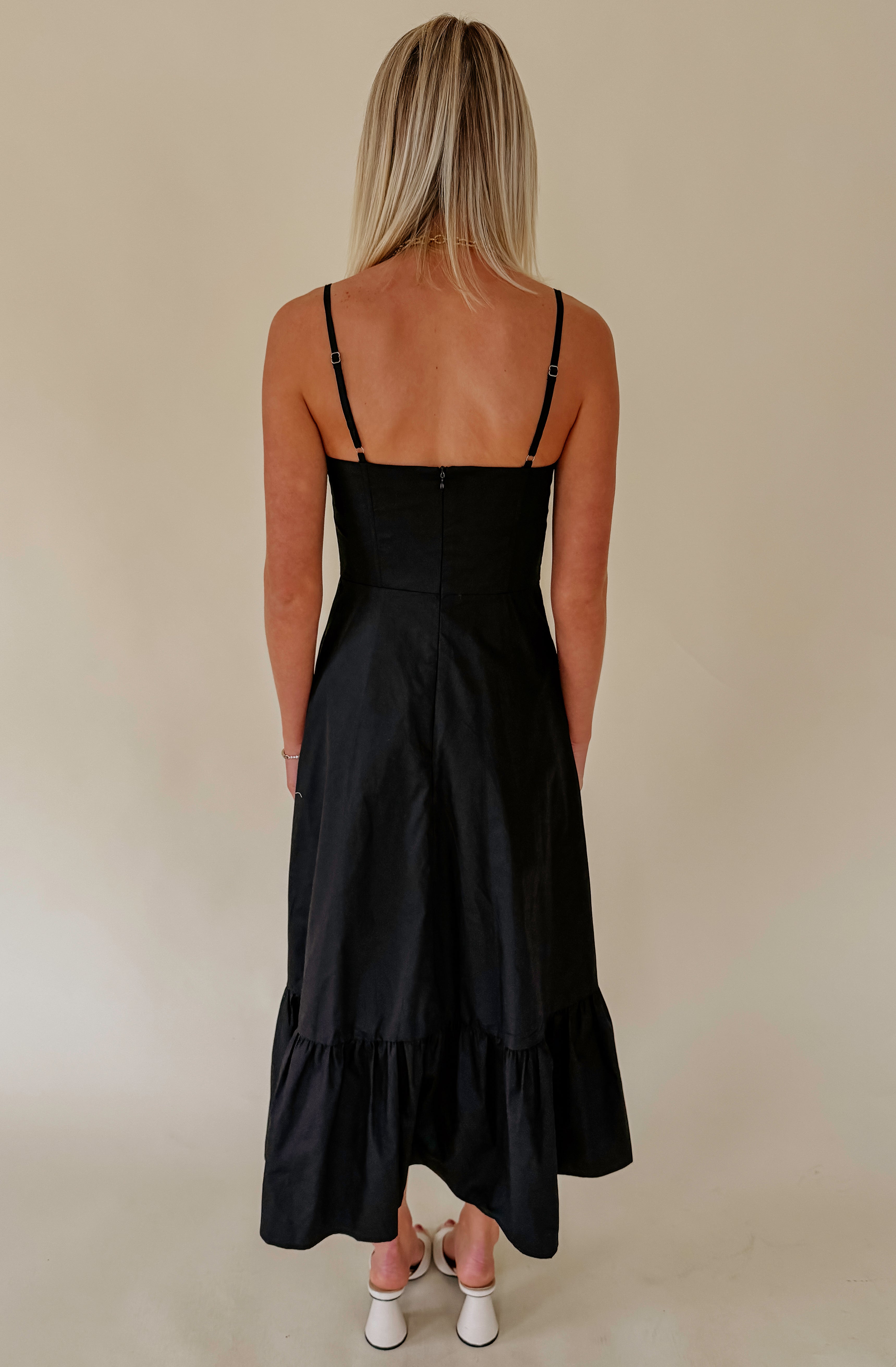 BOW FRONT MIDI DRESS