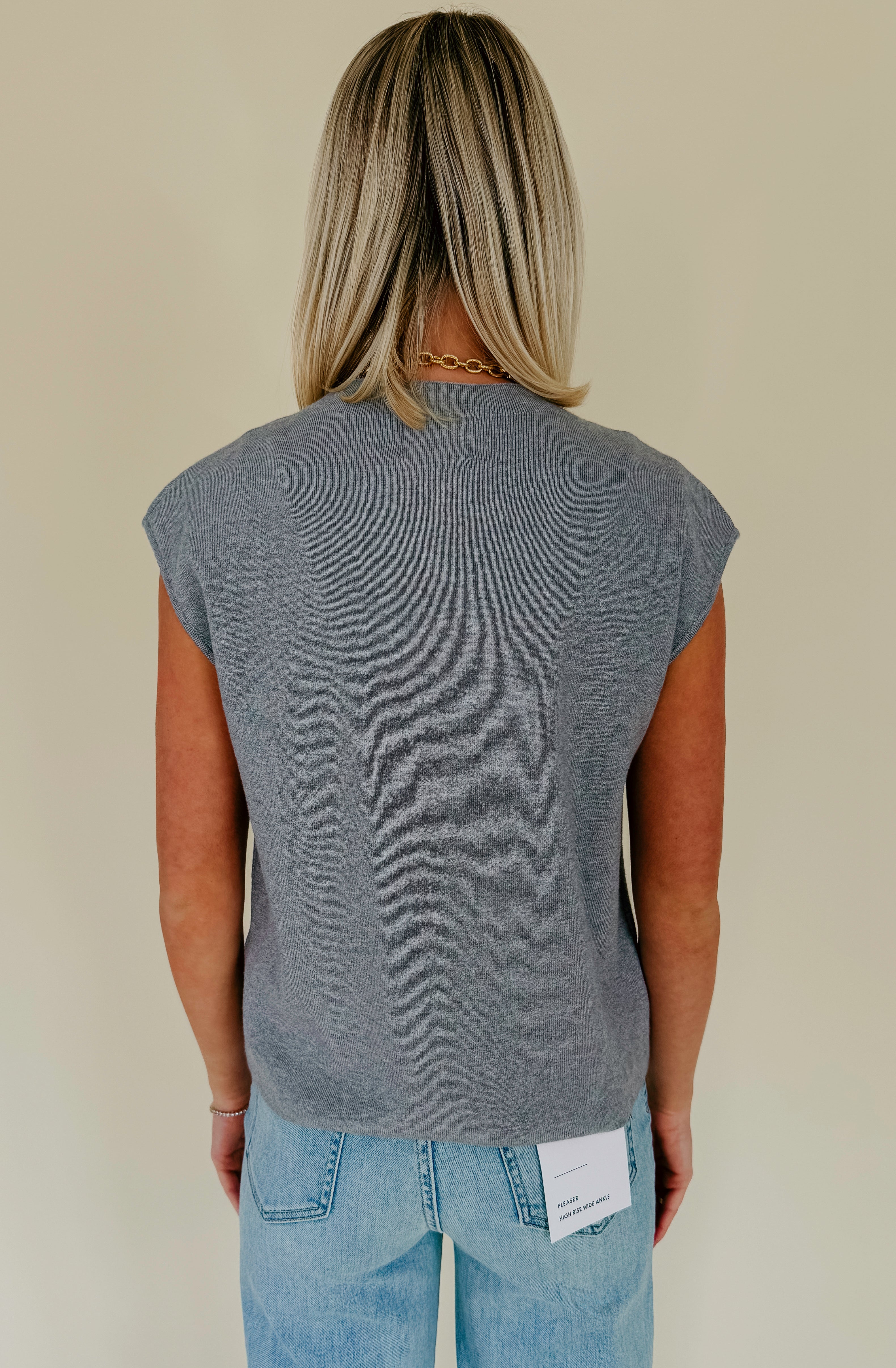 EVERYTHING IN BETWEEN BUTTONED KNIT TANK