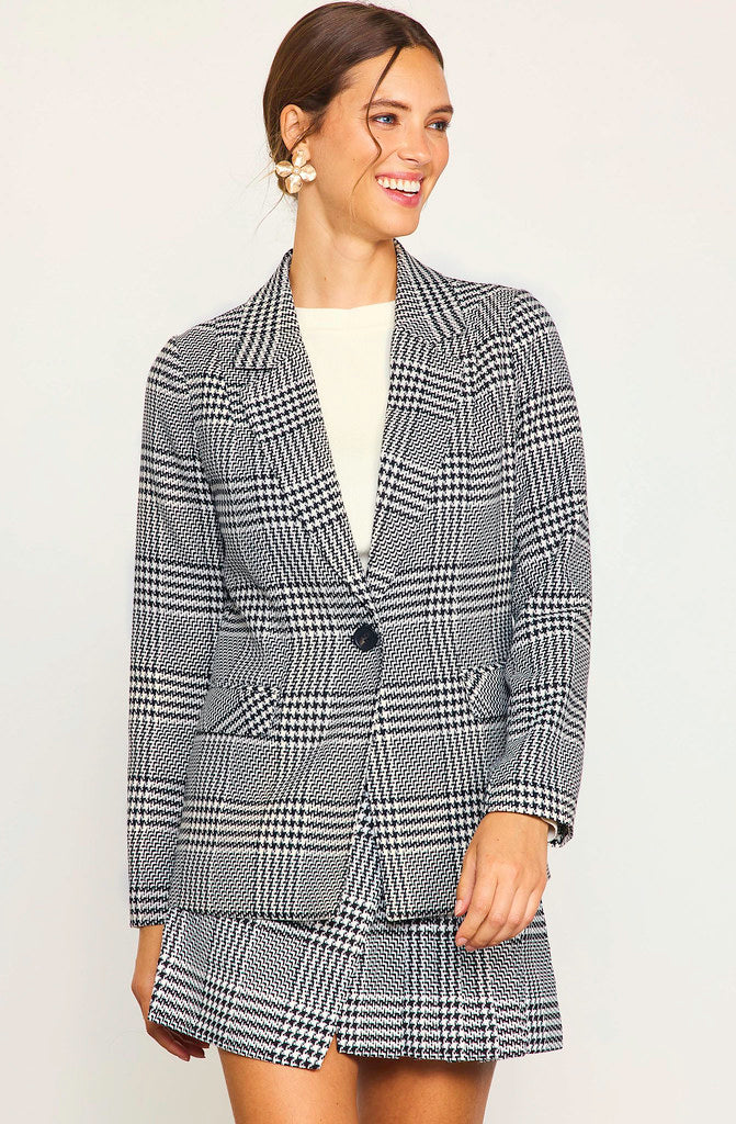 PLAID REPUTATION BLAZER