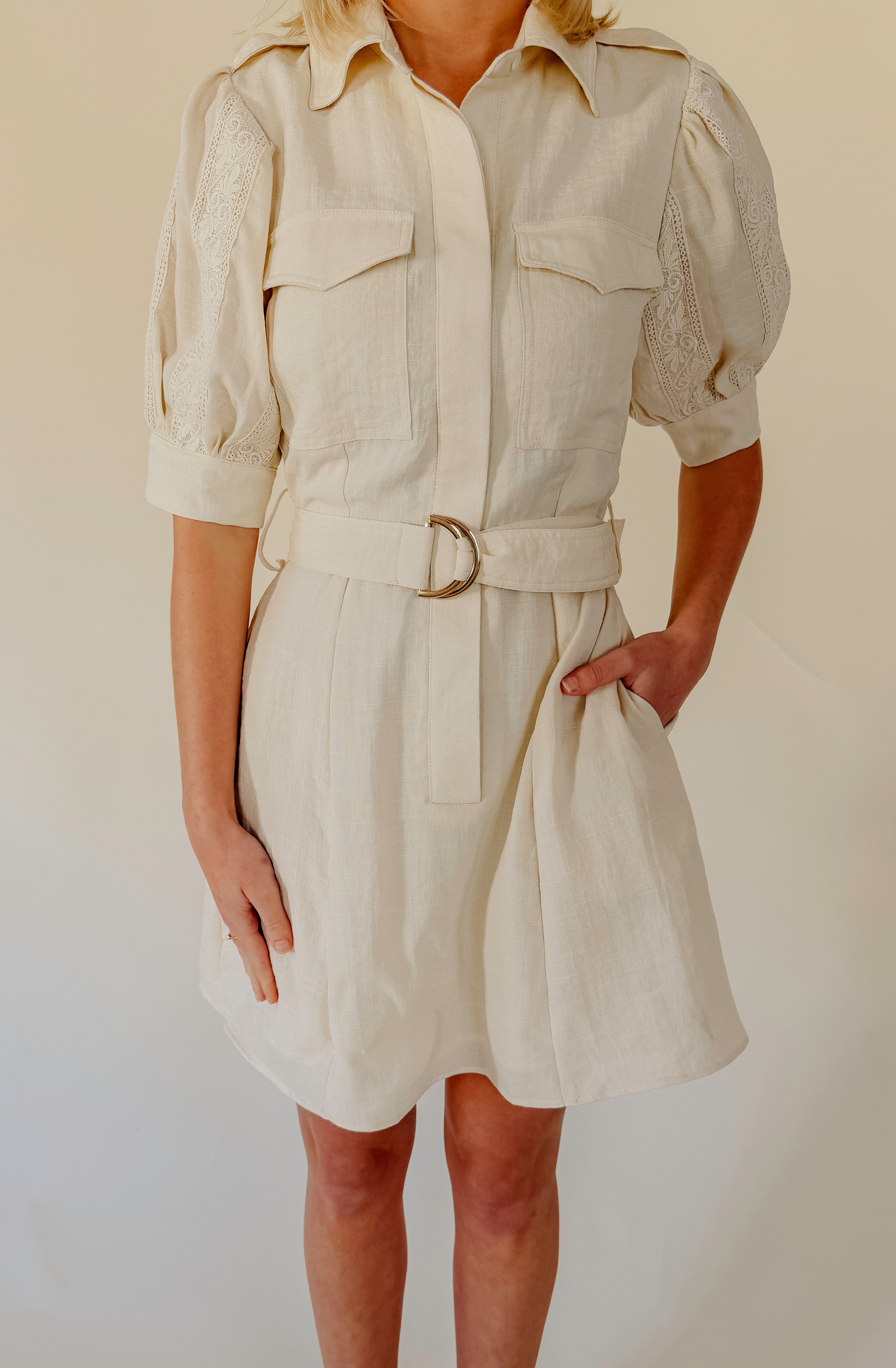 CIEBON LAIA BELTED DRESS