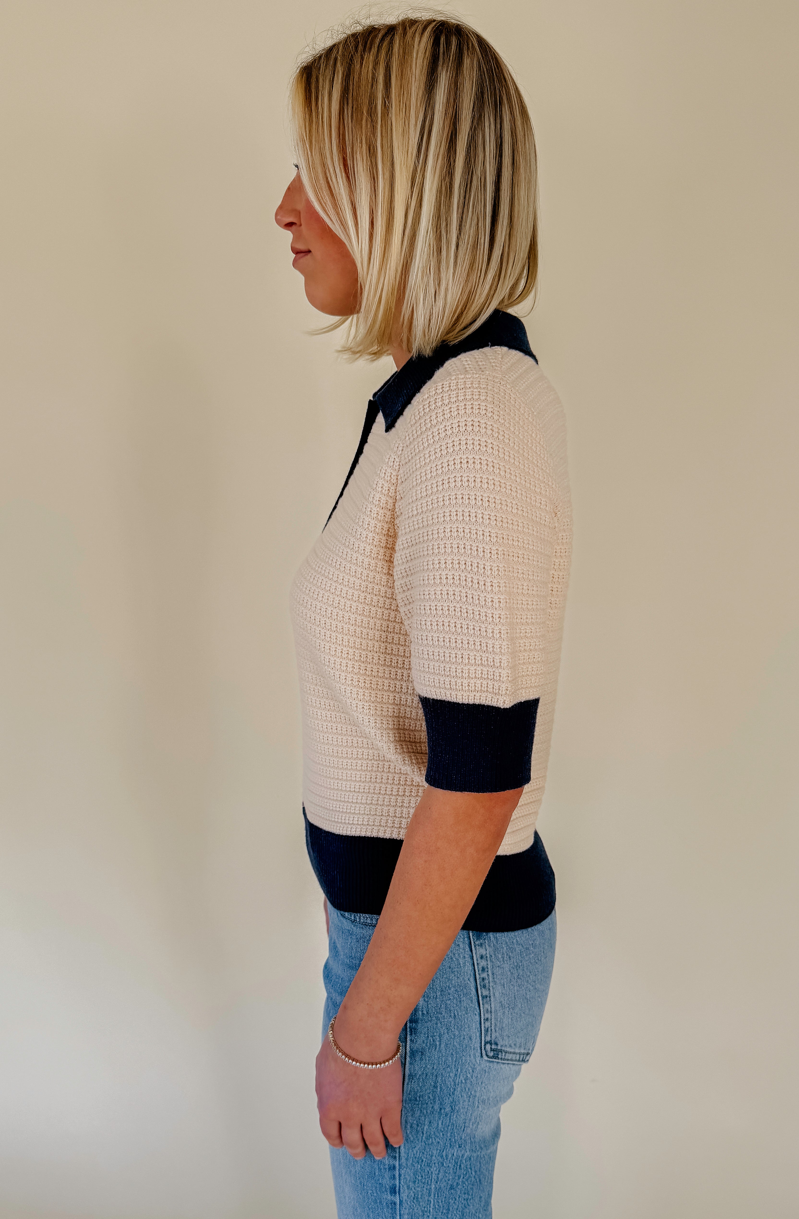 OUT OF LINE COLLARED SWEATER