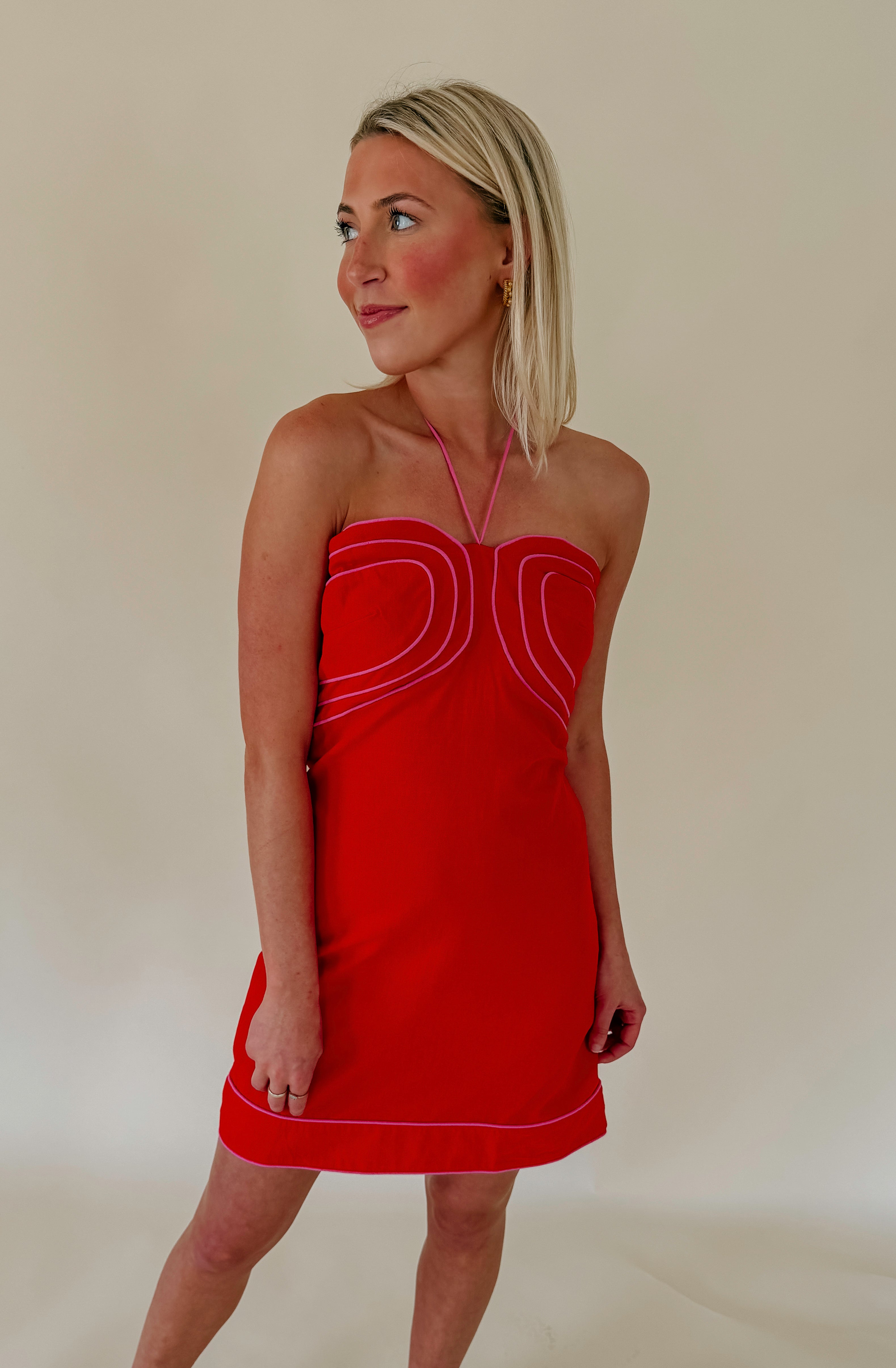 THE VAL HALTER MINI DRESS