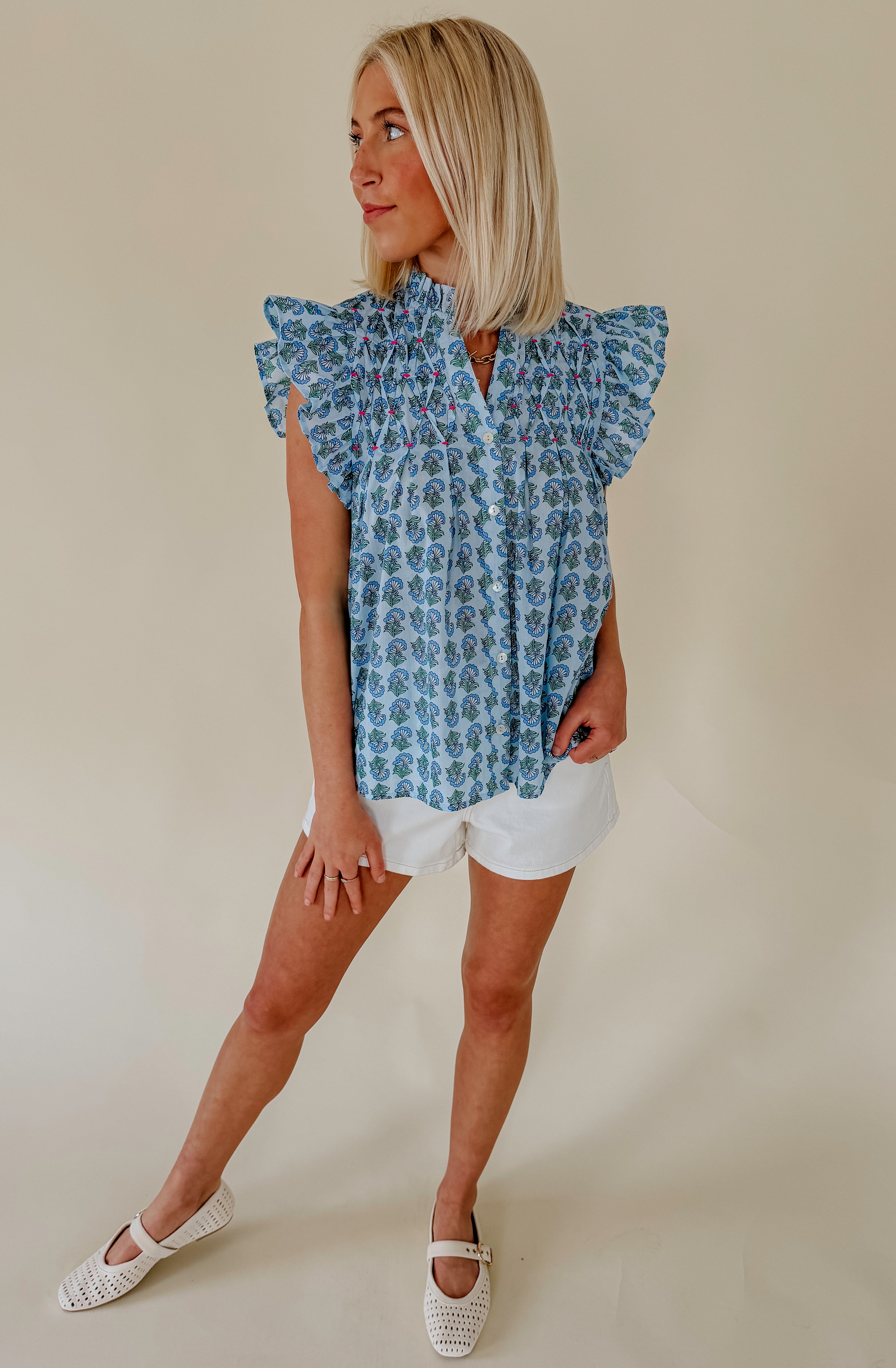 THE CAROLINA PRINTED BLOUSE