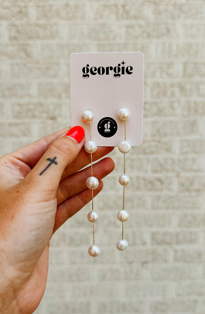 GEORGIE EVIE PEARL DROP EARRINGS