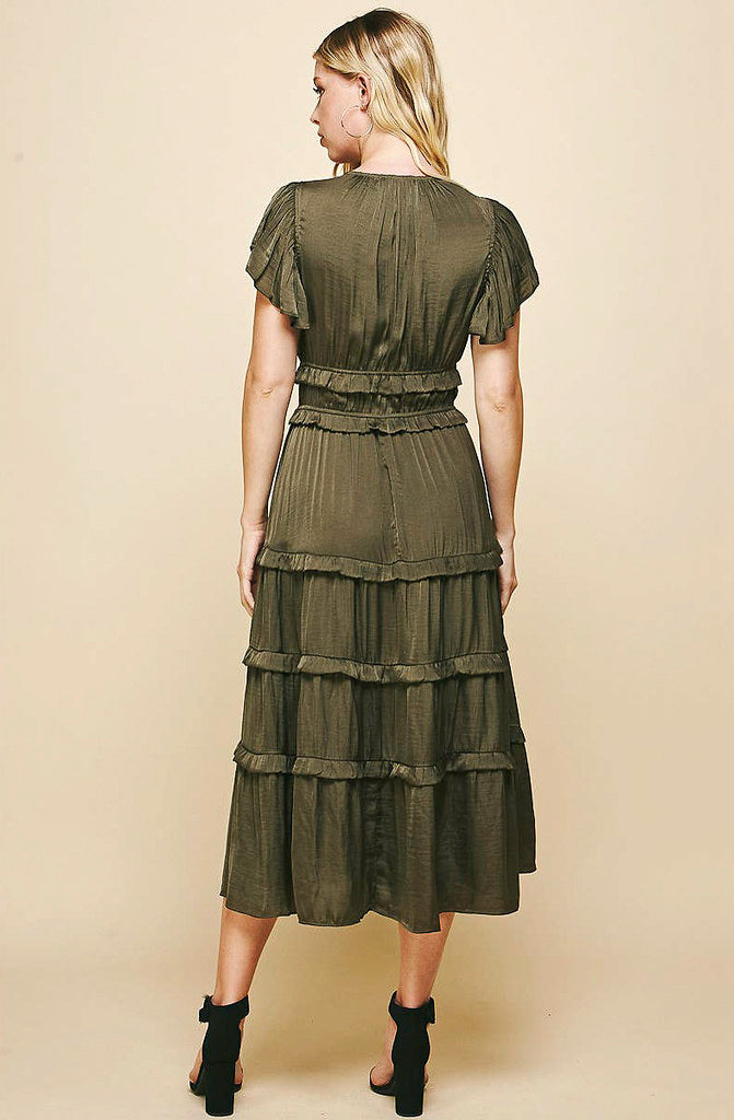 SOLID FOR FALL MIDI DRESS
