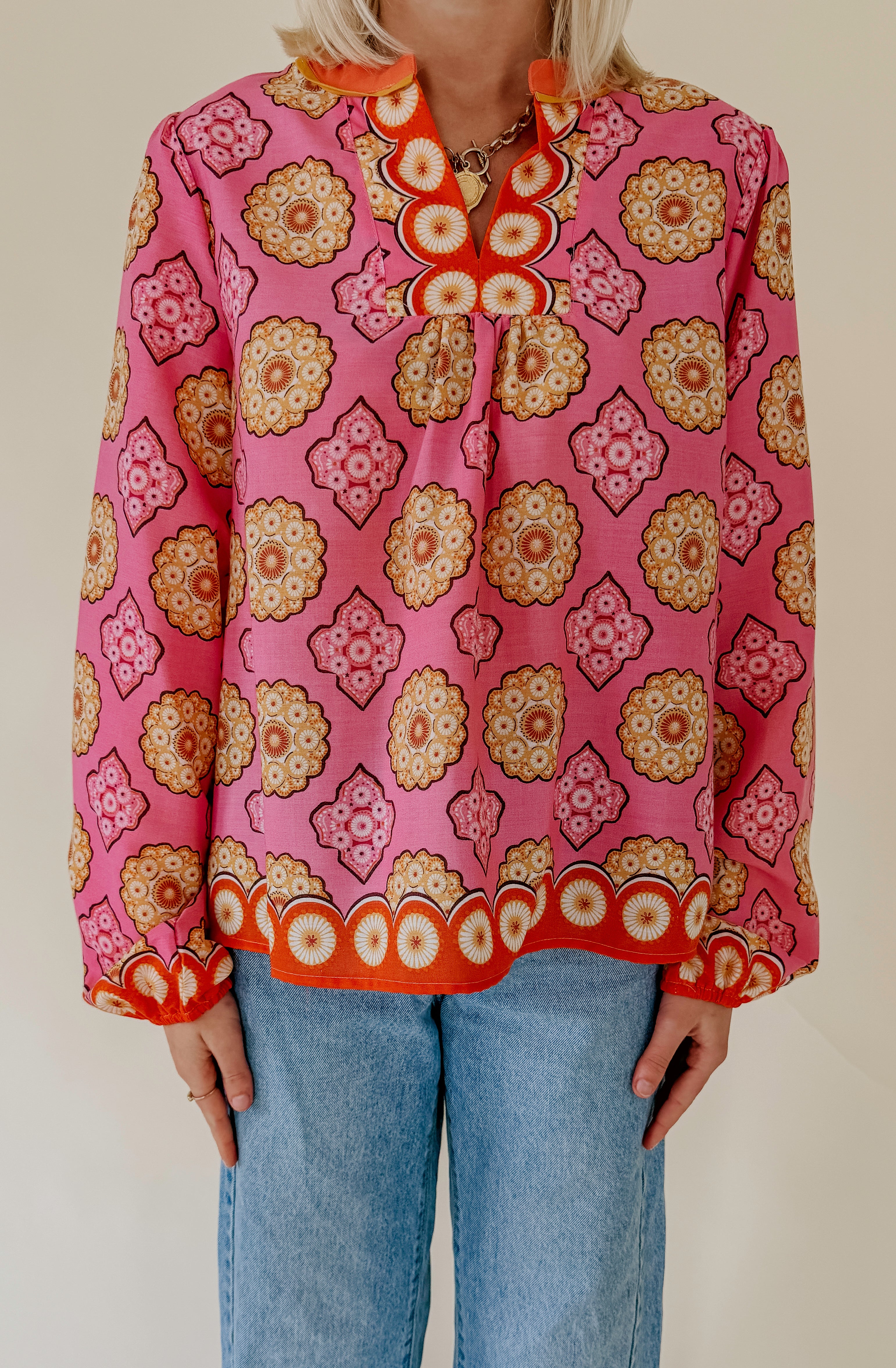 THE MARGEAUX PRINTED BLOUSE
