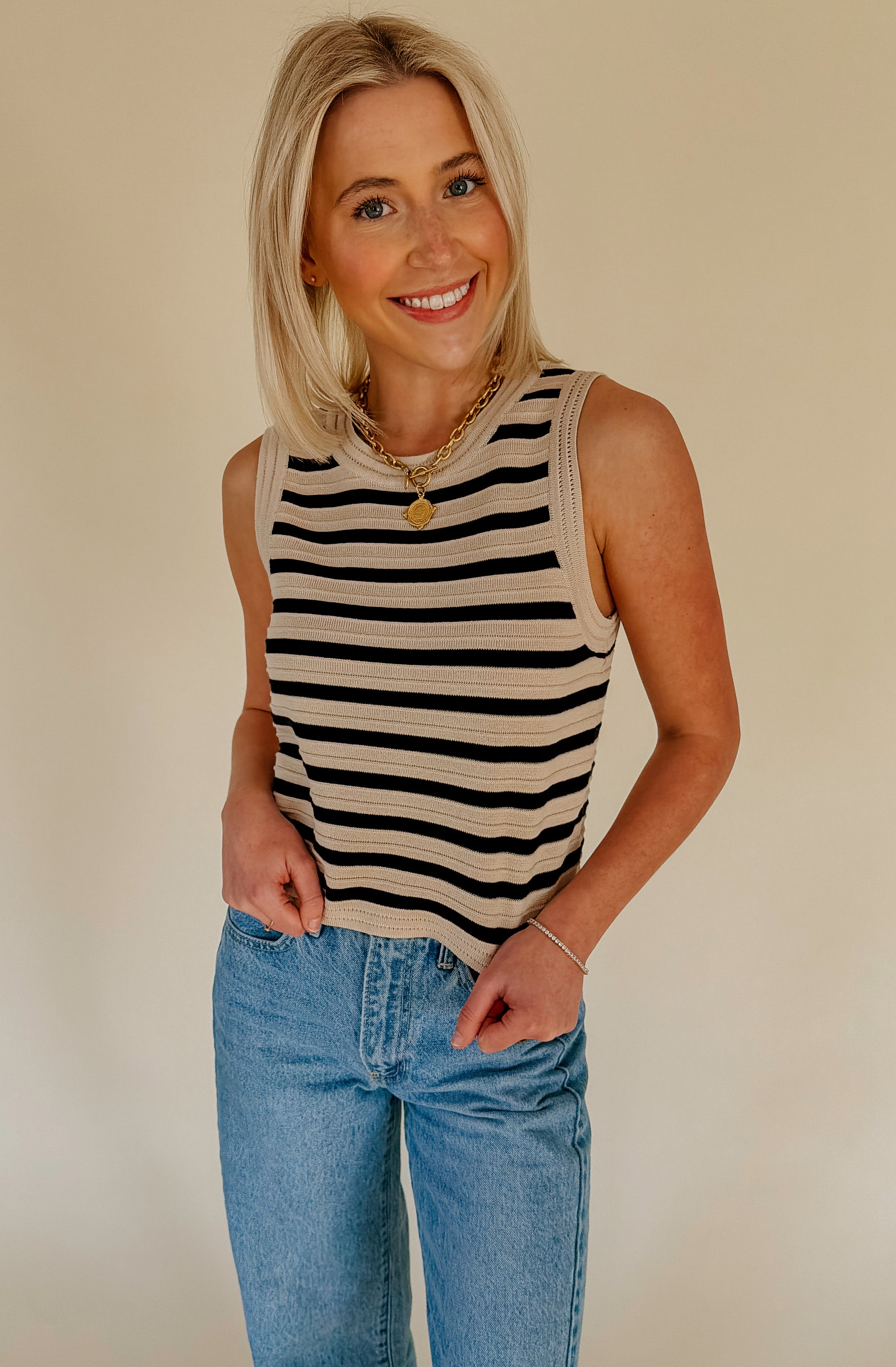 Z SUPPLY EMORI STRIPED MUSCLE TANK