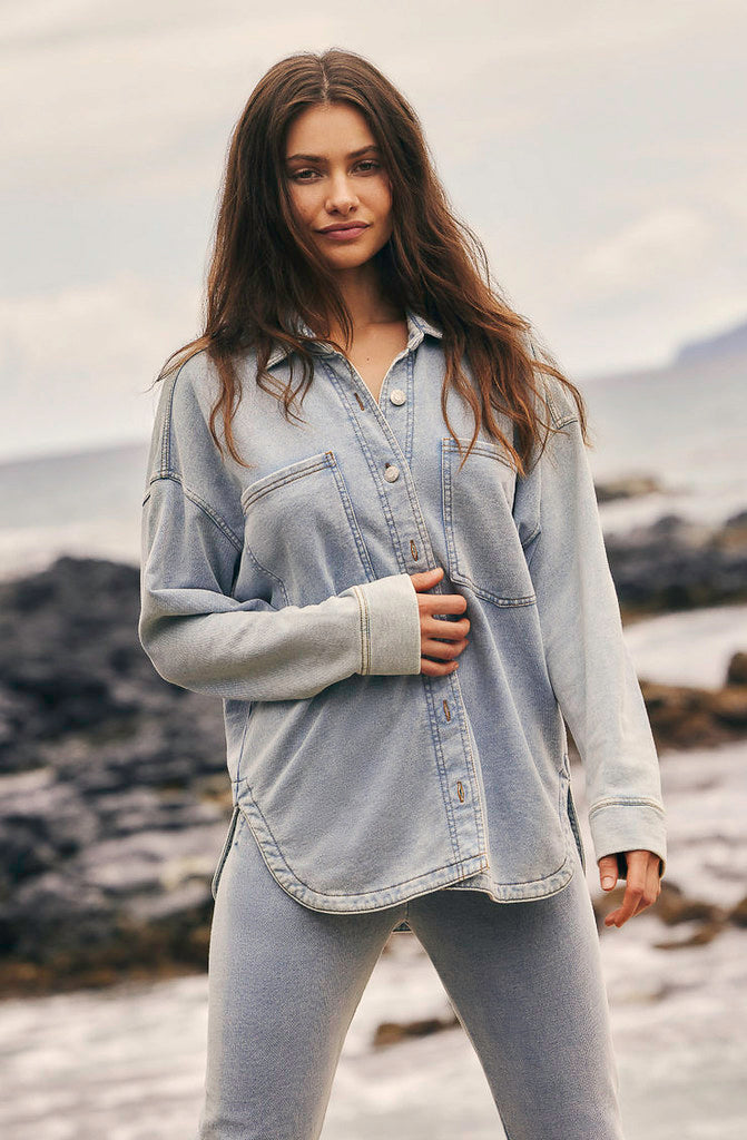 Z SUPPLY ALL DAY KNIT DENIM JACKET