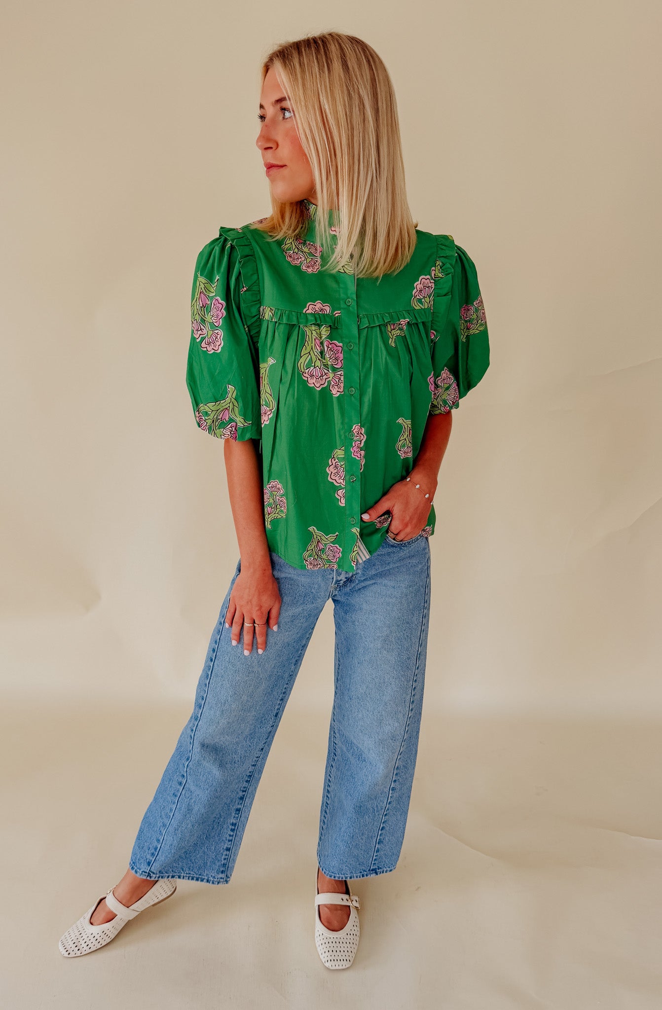 THE CAROLINE FLORAL BLOUSE