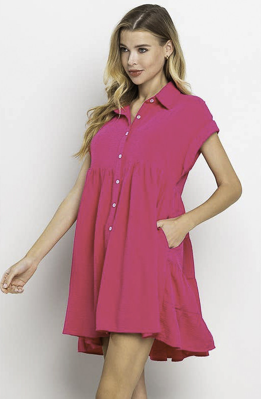 HOT IN HERE BUTTONED DRESS