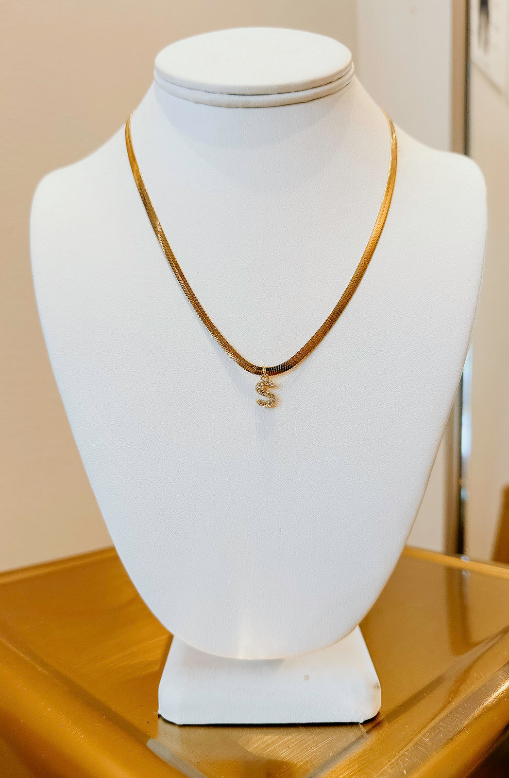 GEORGIE INITIAL SNAKE NECKLACE
