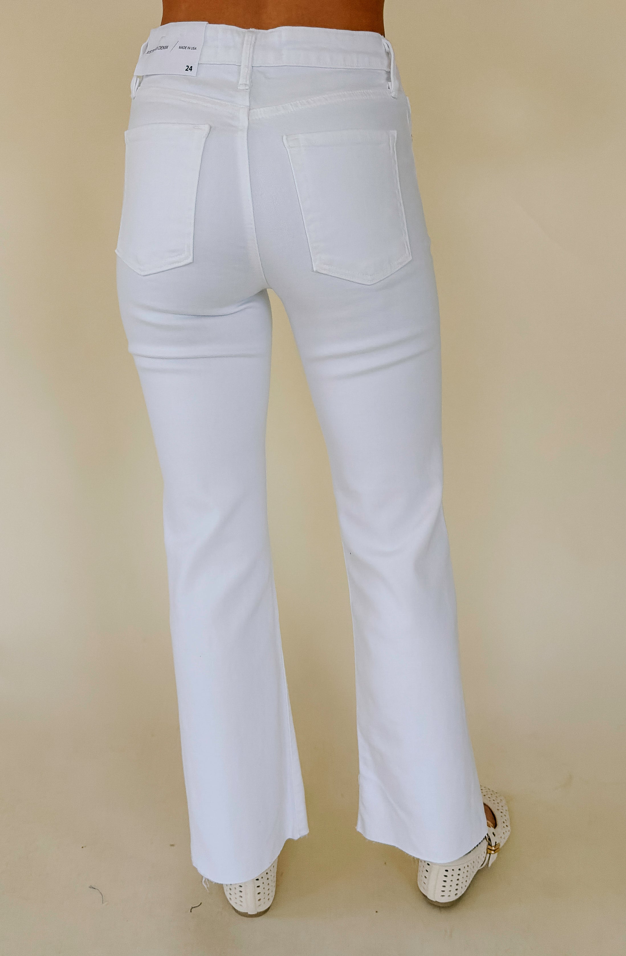 JUST BLACK CROPPED FLARE TALL DENIM