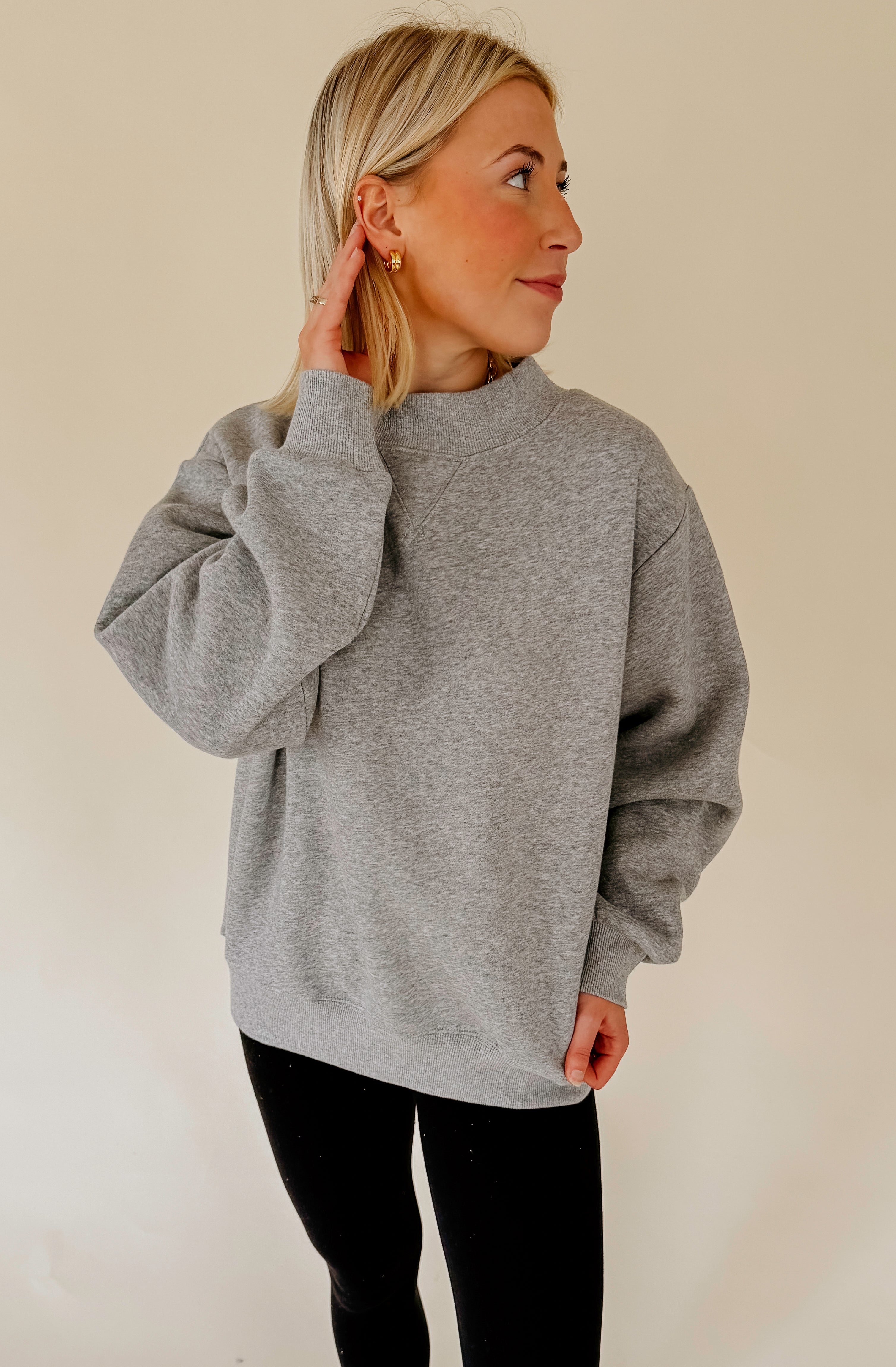 THE PARKER MOCK NECK SWEATSHIRT
