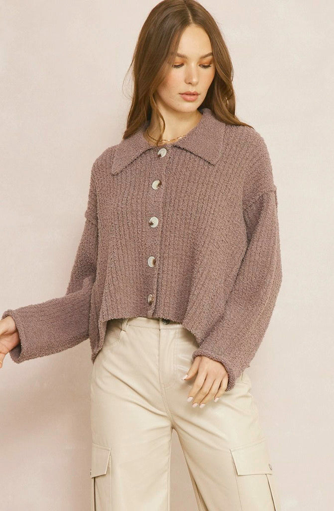 COZIED UP BUTTONED SWEATER