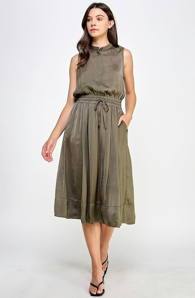 FRANCES SILKY MIDI DRESS