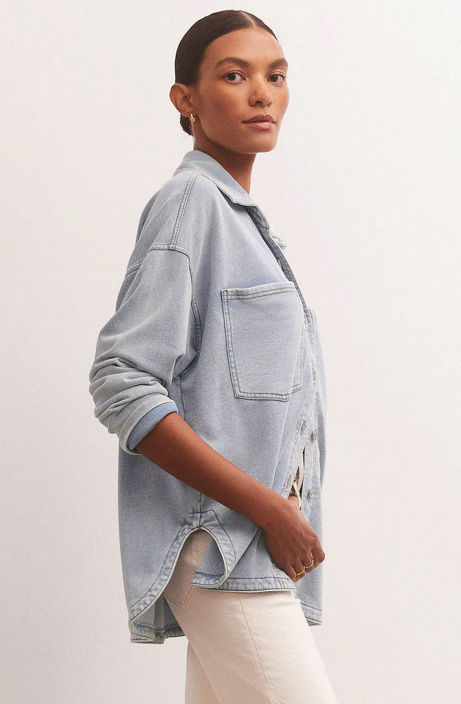 Z SUPPLY ALL DAY KNIT DENIM JACKET