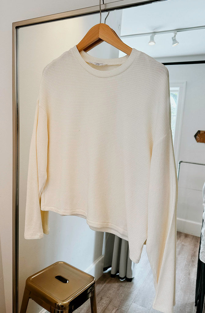 ON THE REGULAR RIBBED LONG SLEEVE TOP