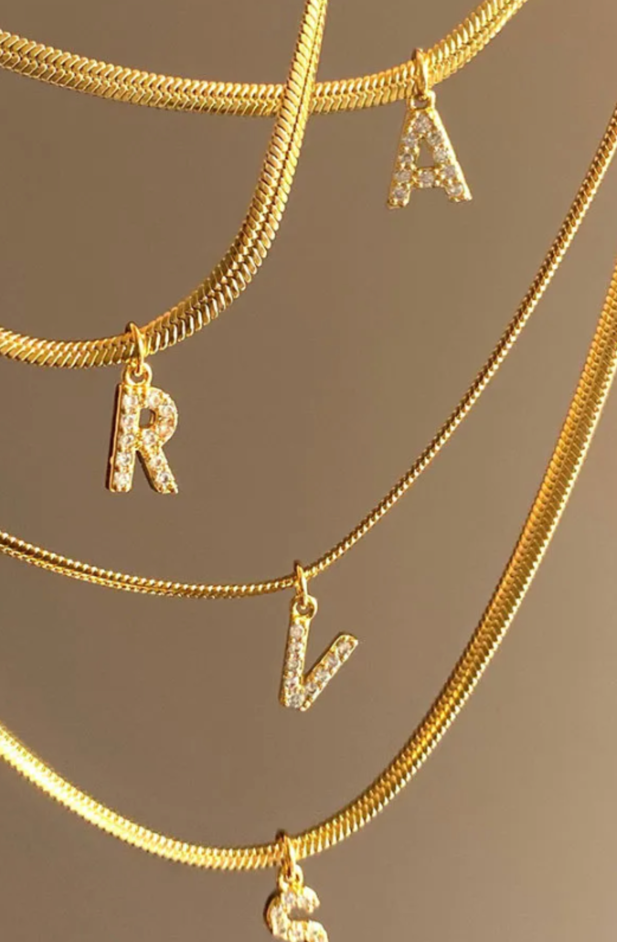 GEORGIE INITIAL SNAKE NECKLACE