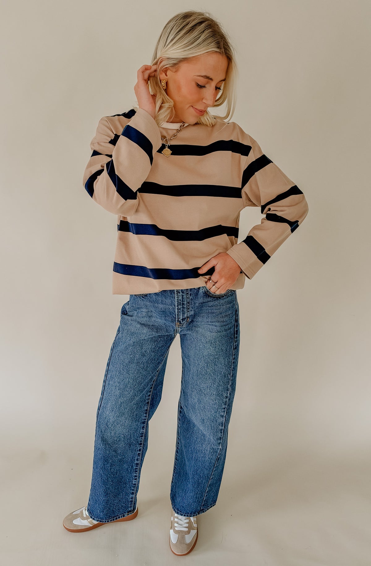 STRIPED TO PERFECTION OVERSIZED RELAXED TEE
