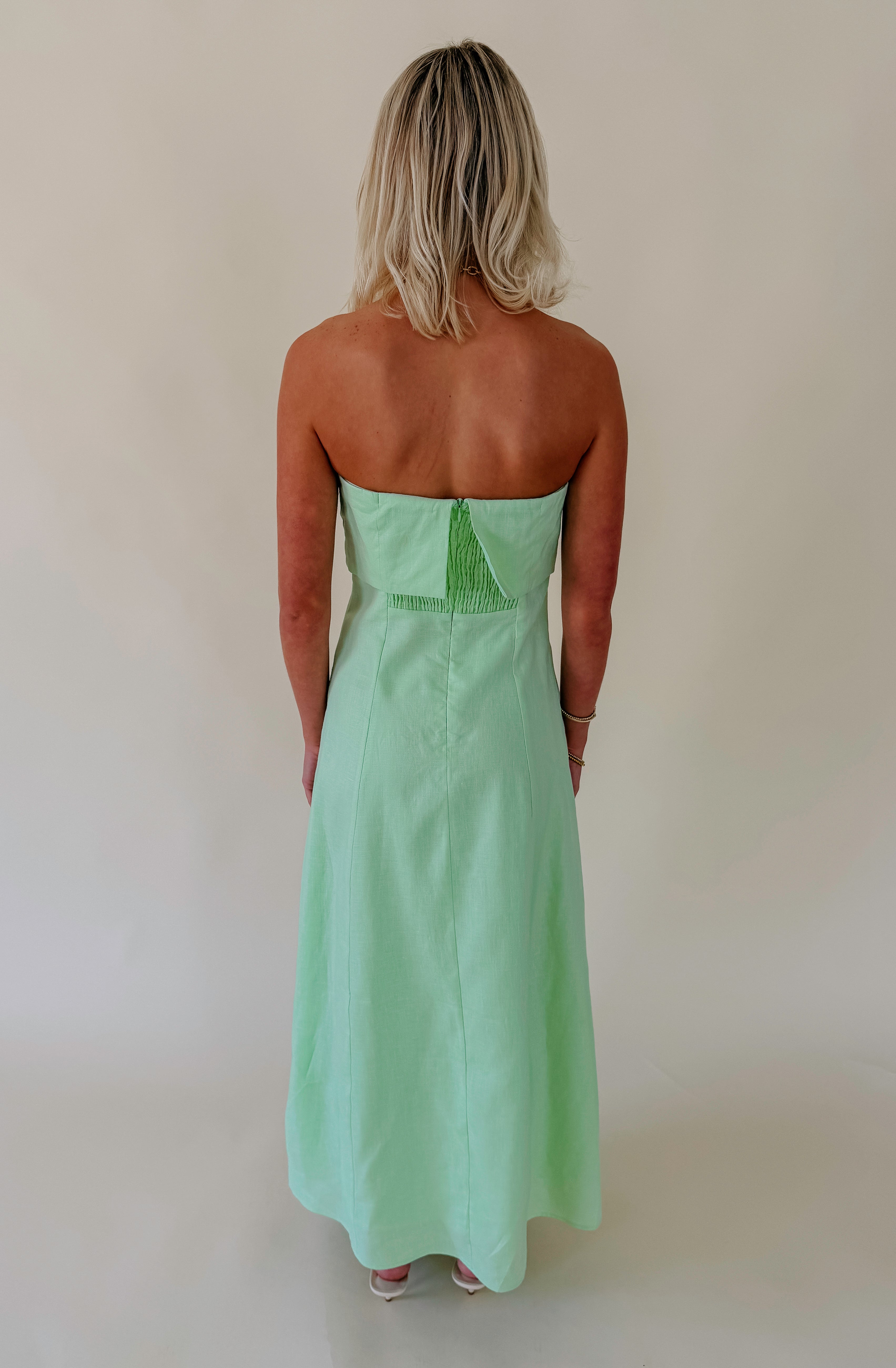 THE BLAKE STRAPLESS MIDI DRESS
