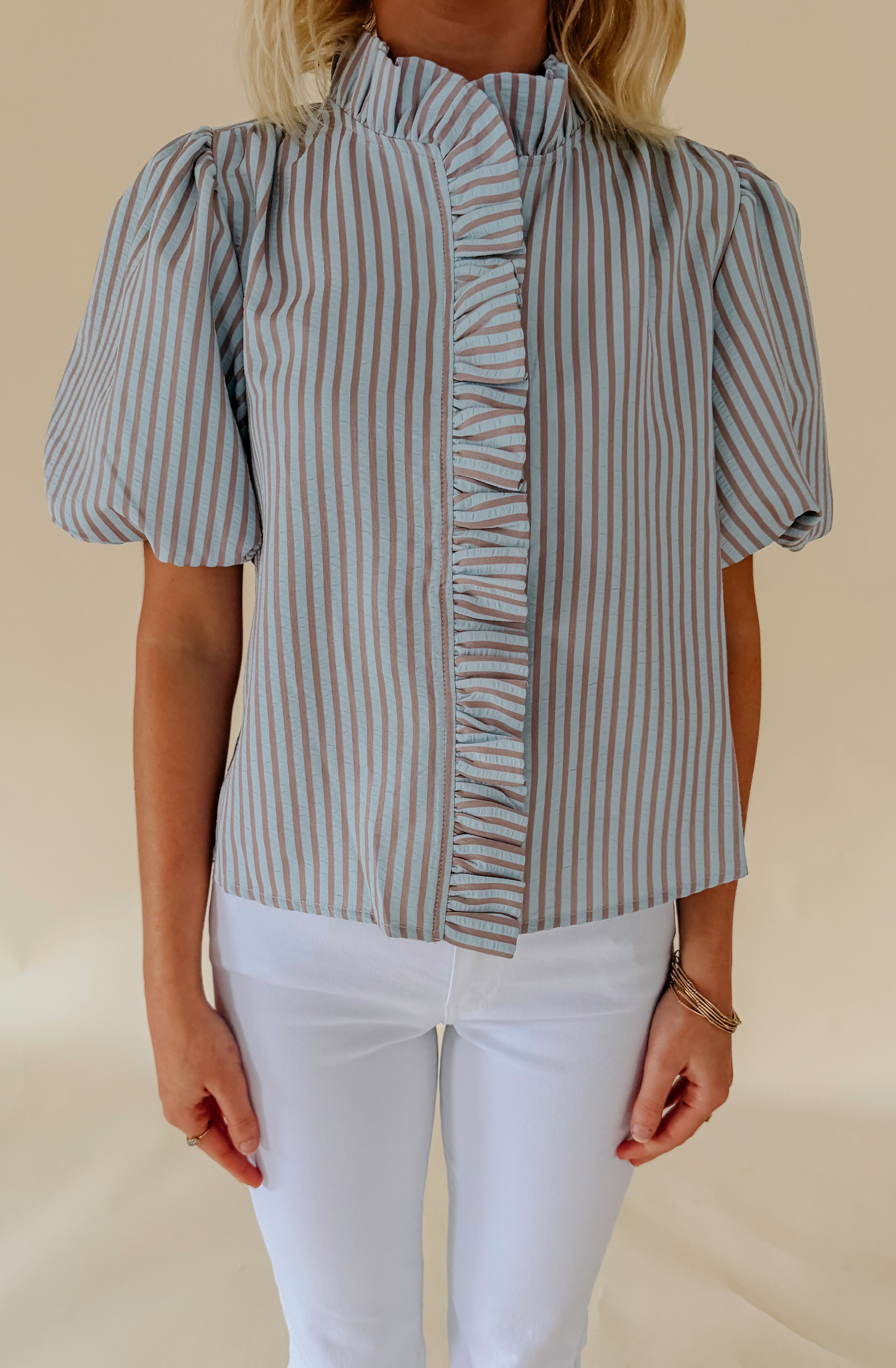 THE LAKEN STRIPED BLOUSE