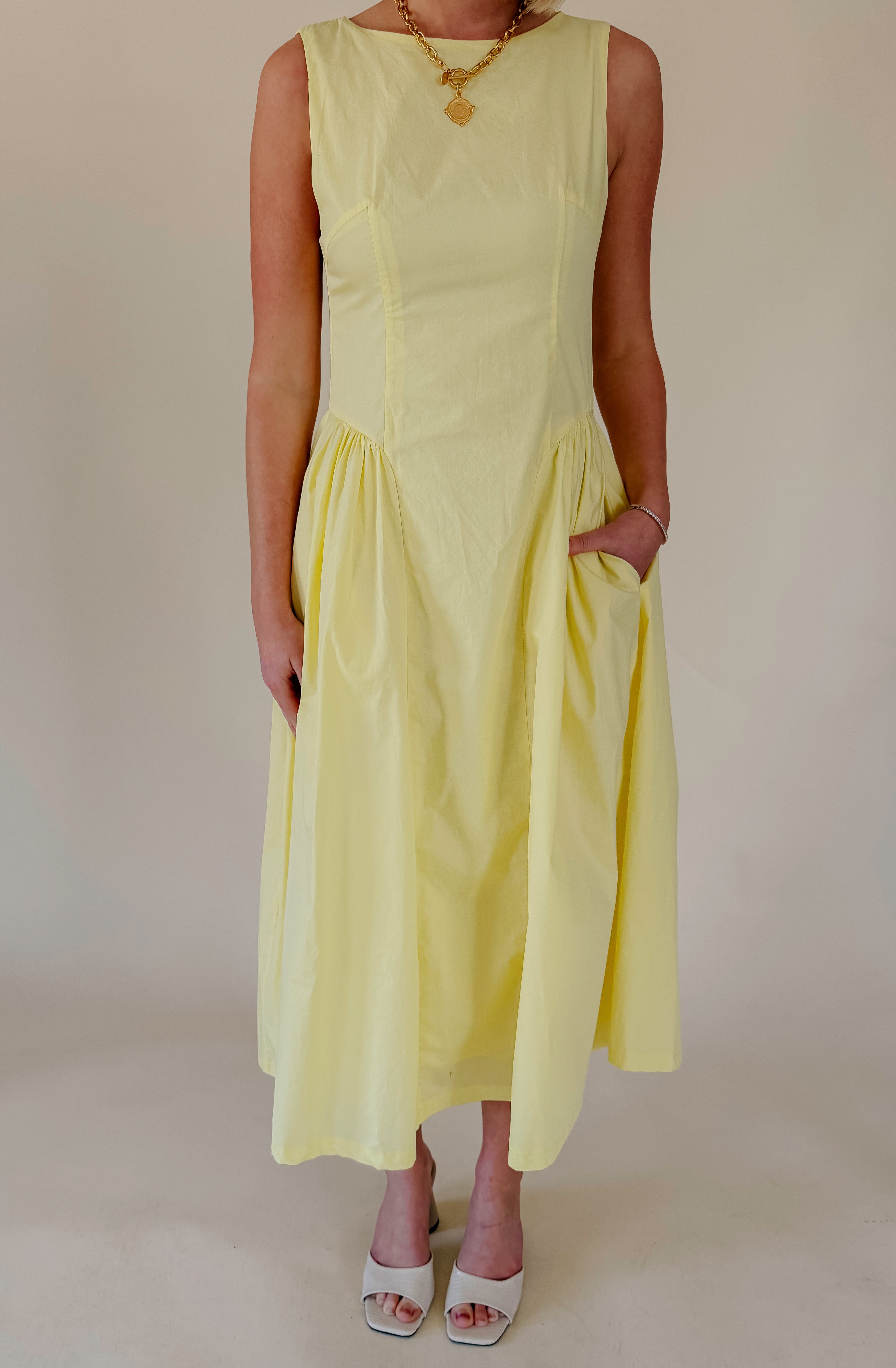 IT WAS ALL YELLOW MIDI DRESS