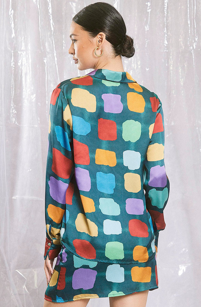 SQUARED AWAY SILKY BLOUSE