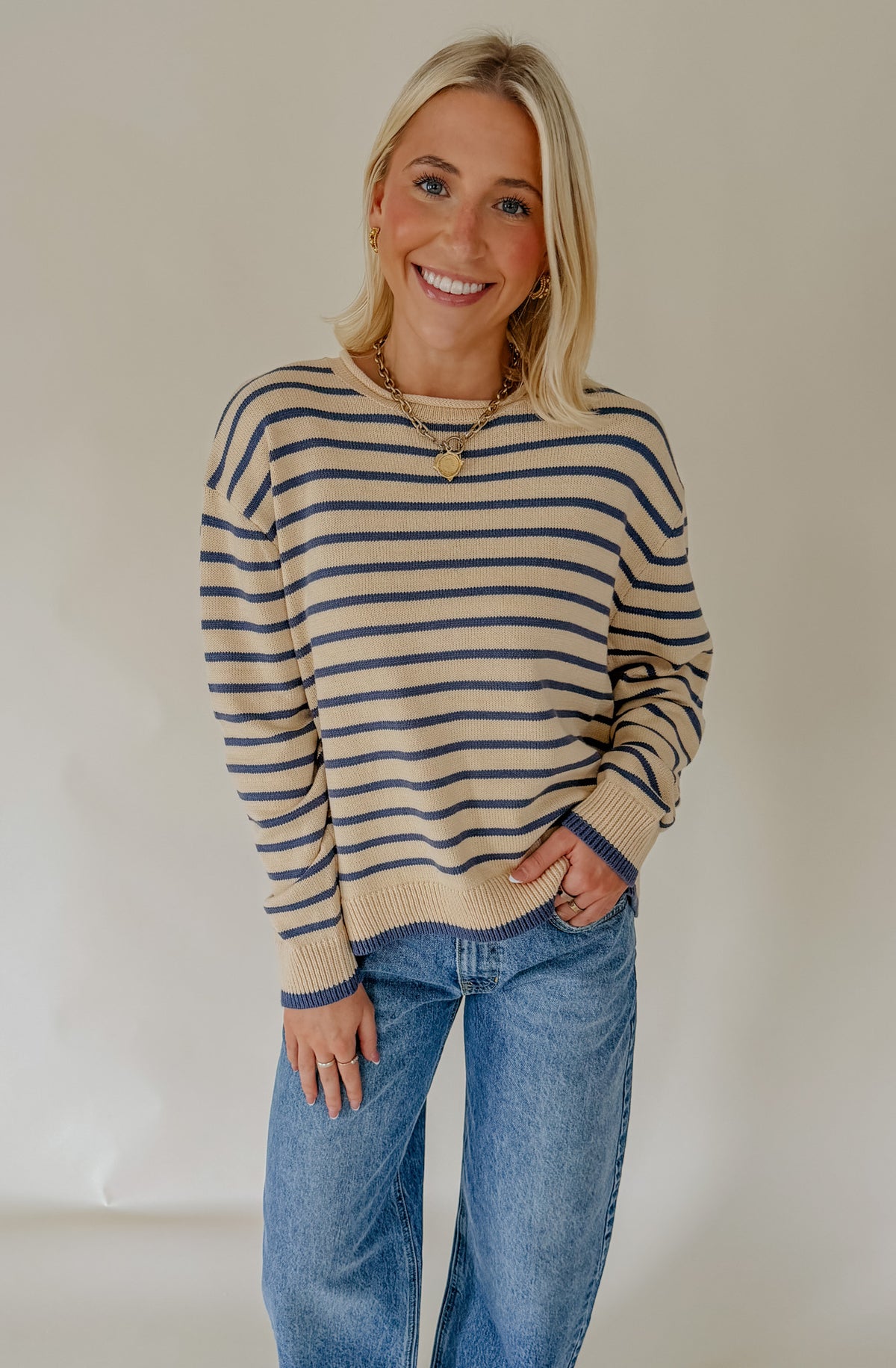 THE JENNA STRIPED SWEATER