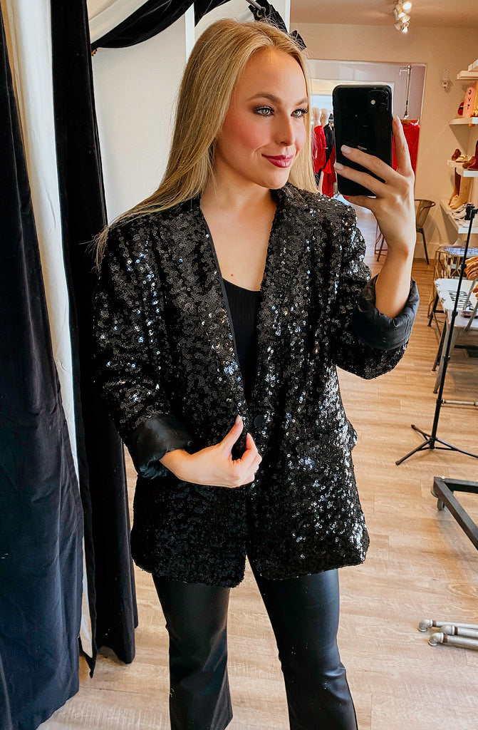 STEVE MADDEN IMAAN SEQUINED BLAZER