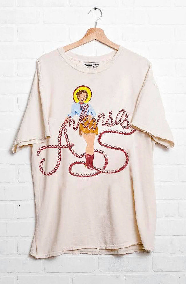 ARKANSAS COWGIRL OFF WHITE GRAPHIC