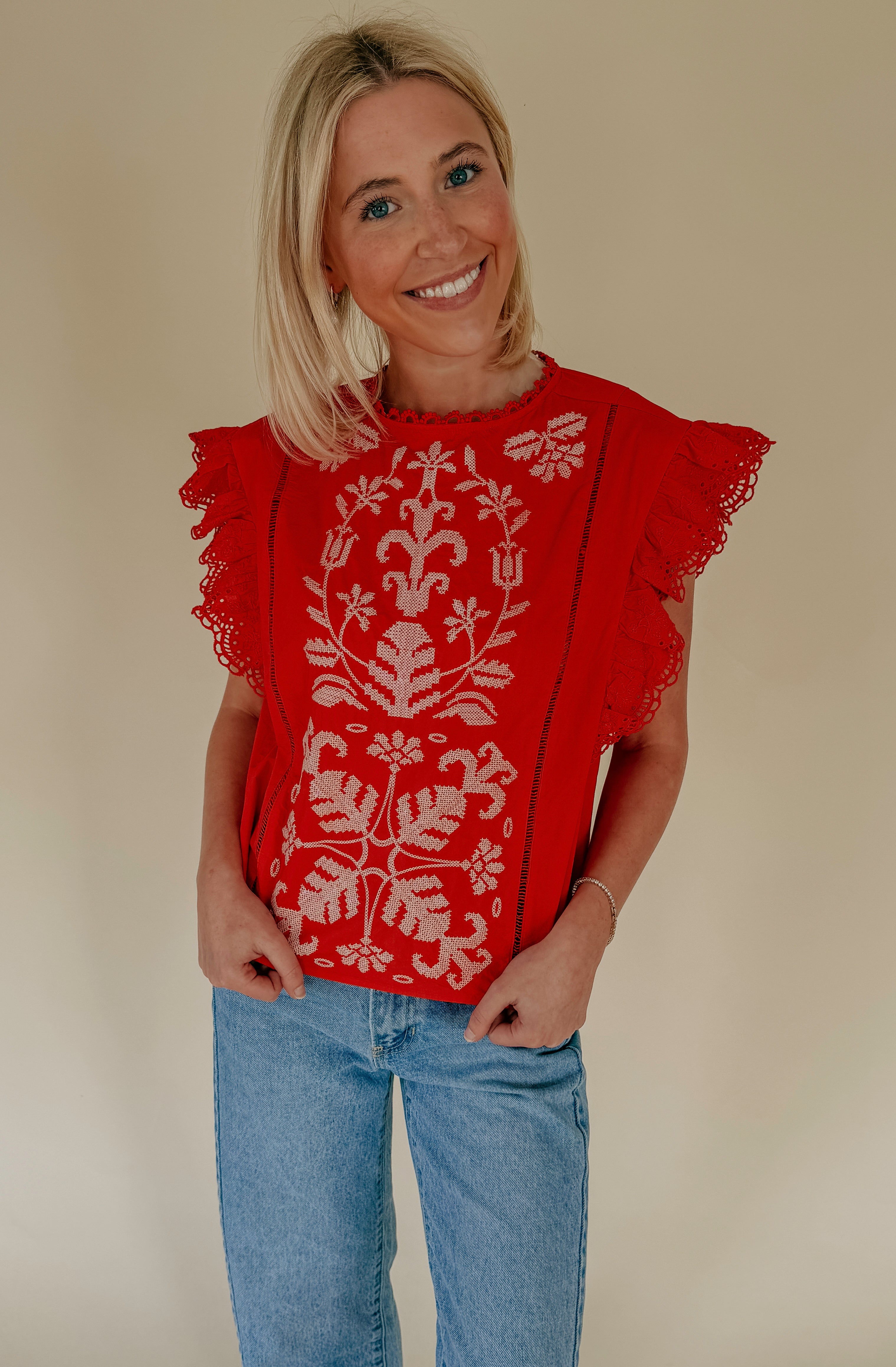 WHERE TO EMBROIDERED BLOUSE